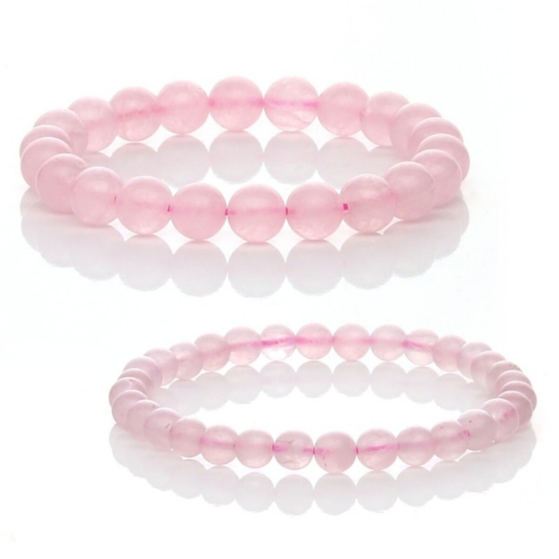 Pulsera de Cuarzo Rosa Natural – La Piedra del Amor - 1