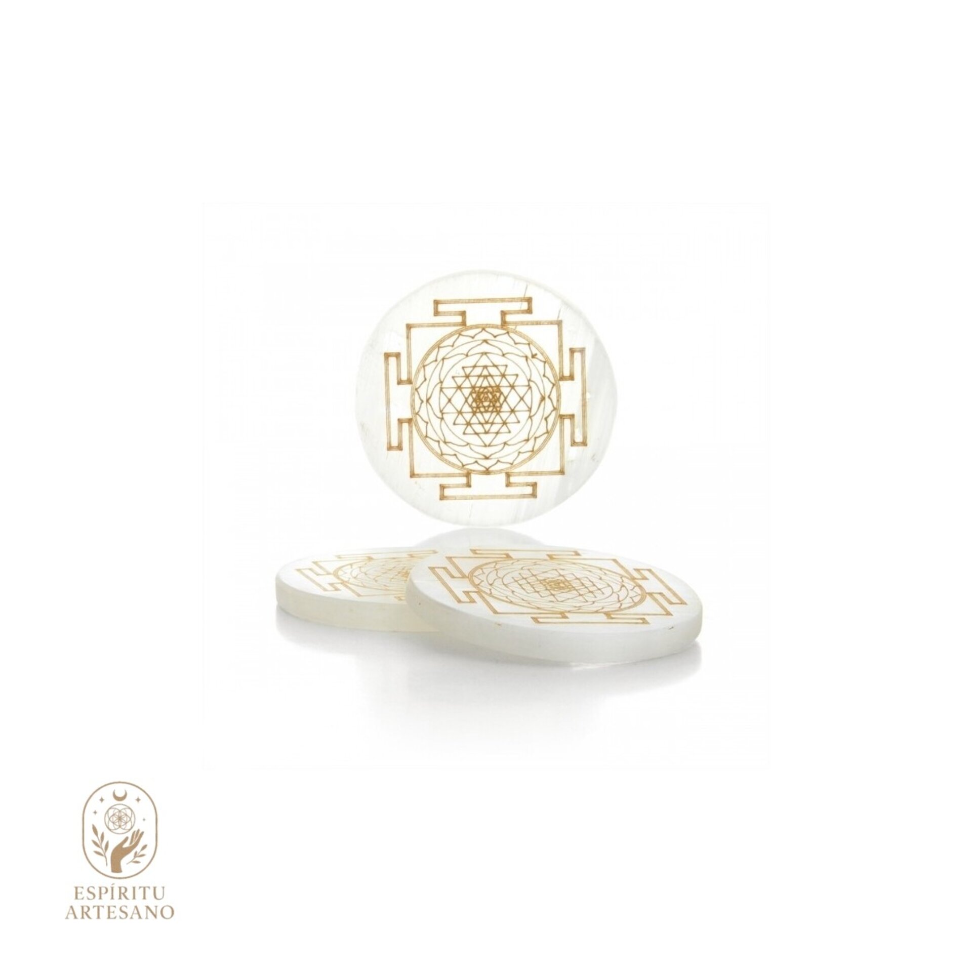 Disco de Selenita – Mandala Tibetano - 2