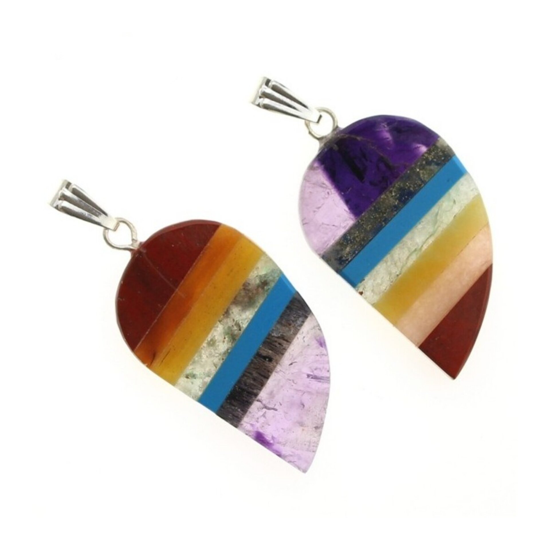 Colgante de los Chakras – Modelo Hoja Plano - 1