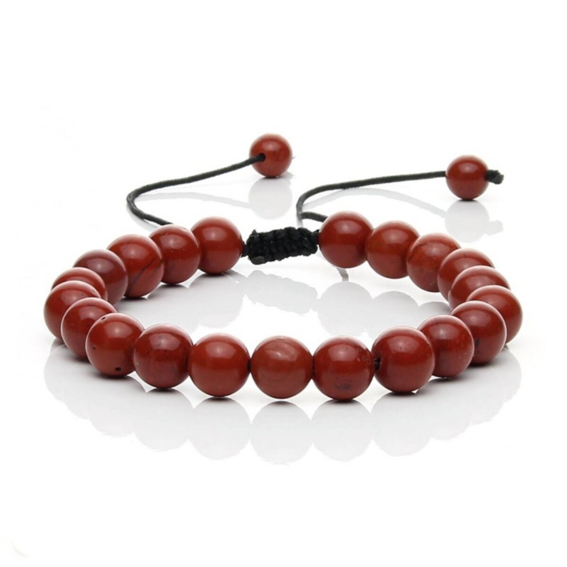 Pulsera de Jaspe Rojo Natural Ajustable - 3