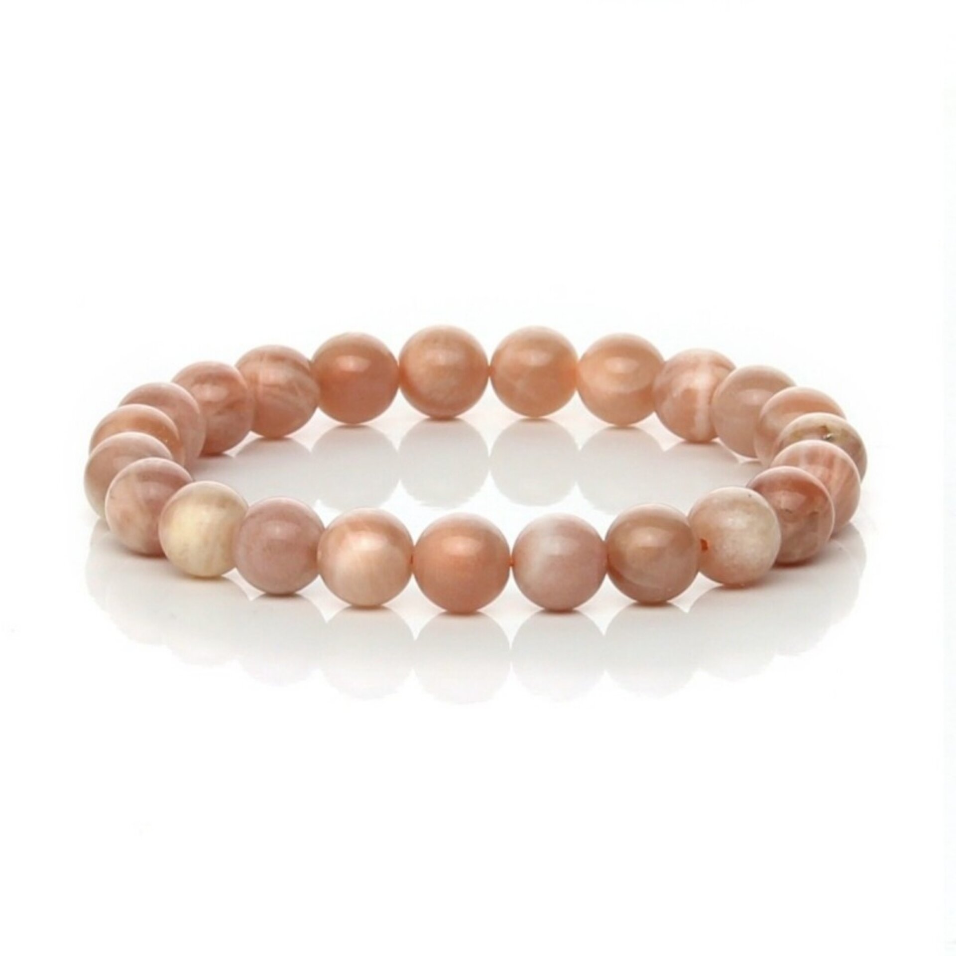 Pulsera de Piedra Sol Natural – Brillo Perlado y Energía Vital - 2