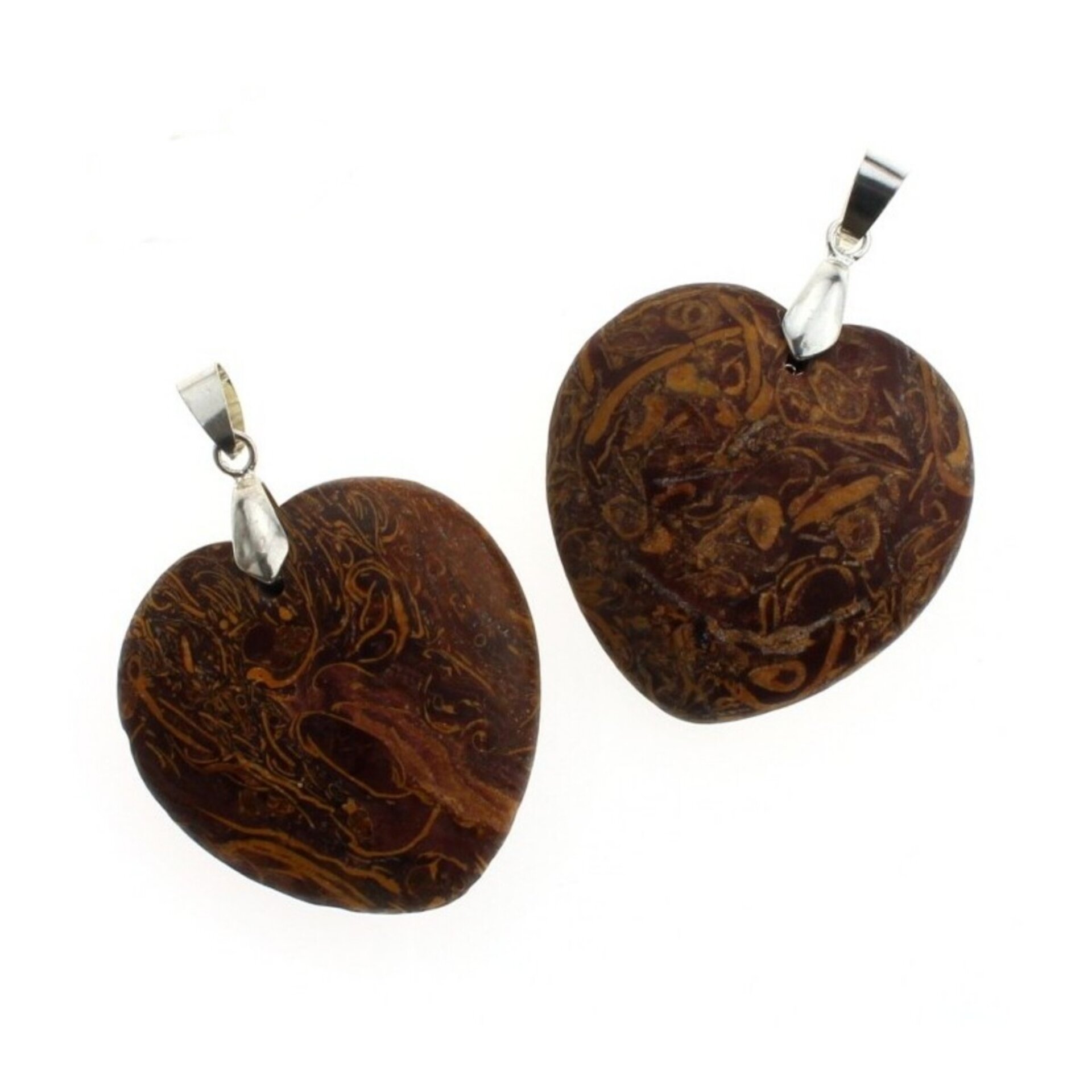 Colgante de Jaspe Coquina en Forma de Corazón - 1