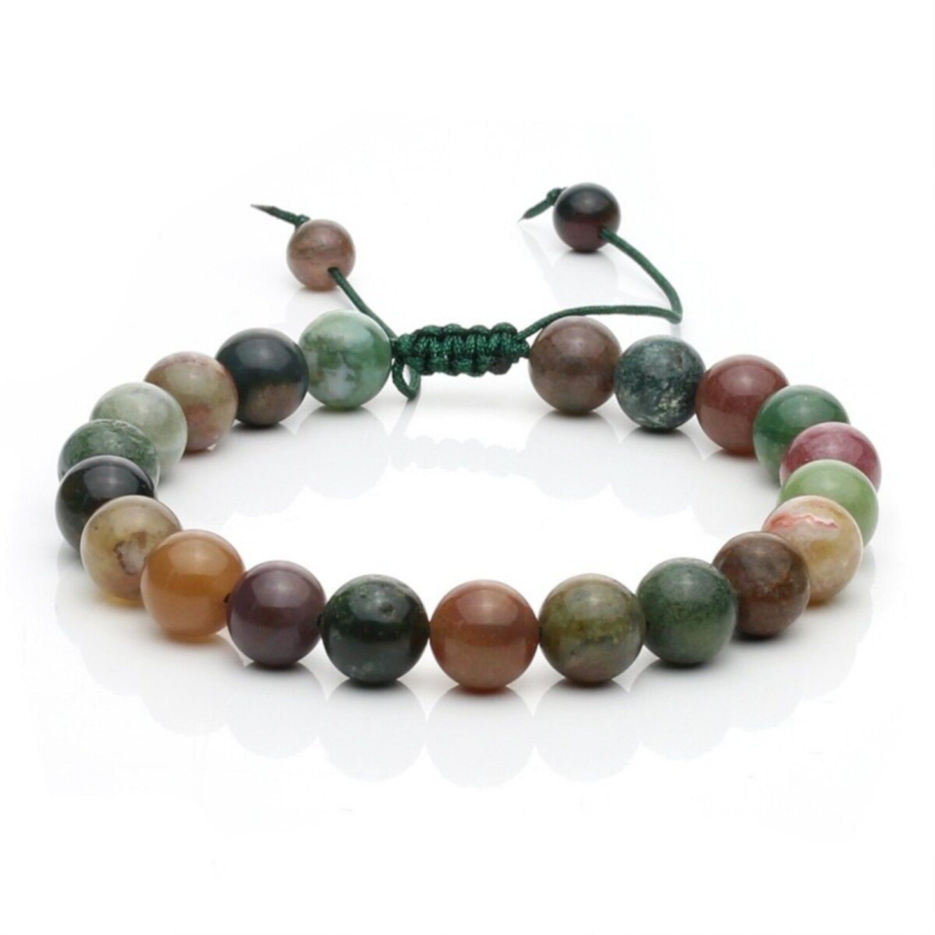 Pulsera de ágata india – Natural, ajustable y llena de color - 3