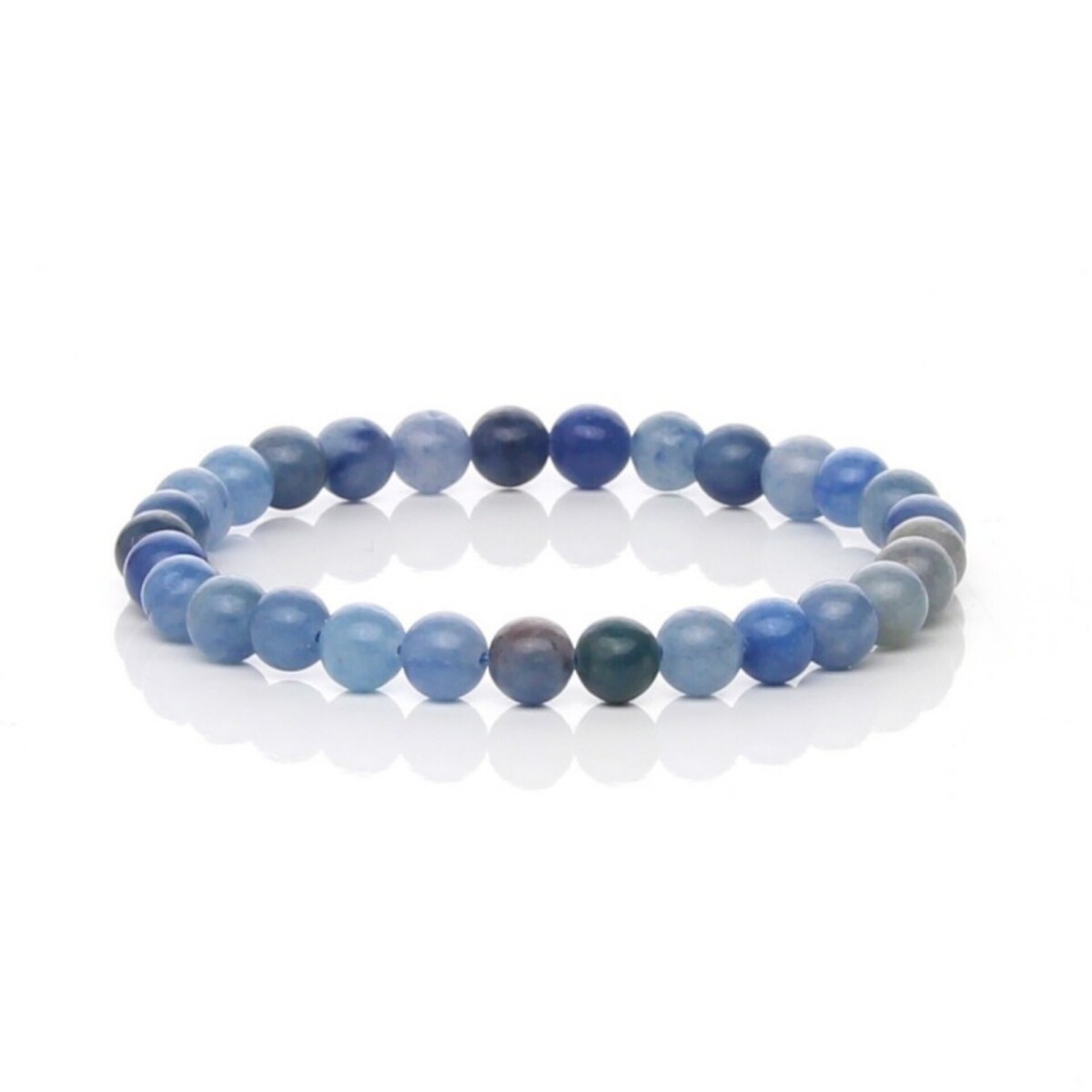 Pulsera de Cuarzo Azul Natural con Dumortierita – Comunicación y Equilibrio - 3