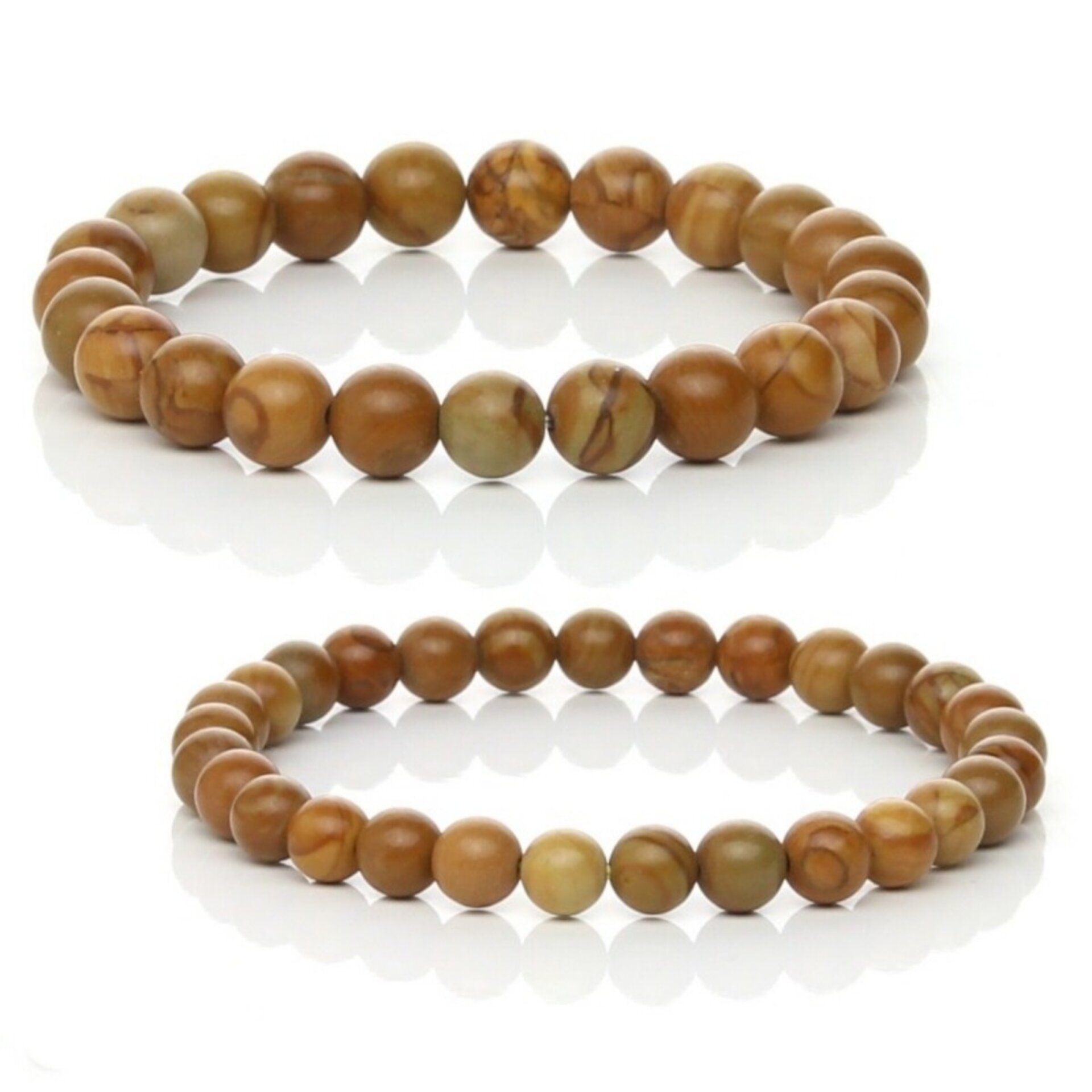 Pulsera de Jaspe Madera – Estabilidad y Conexión - 1