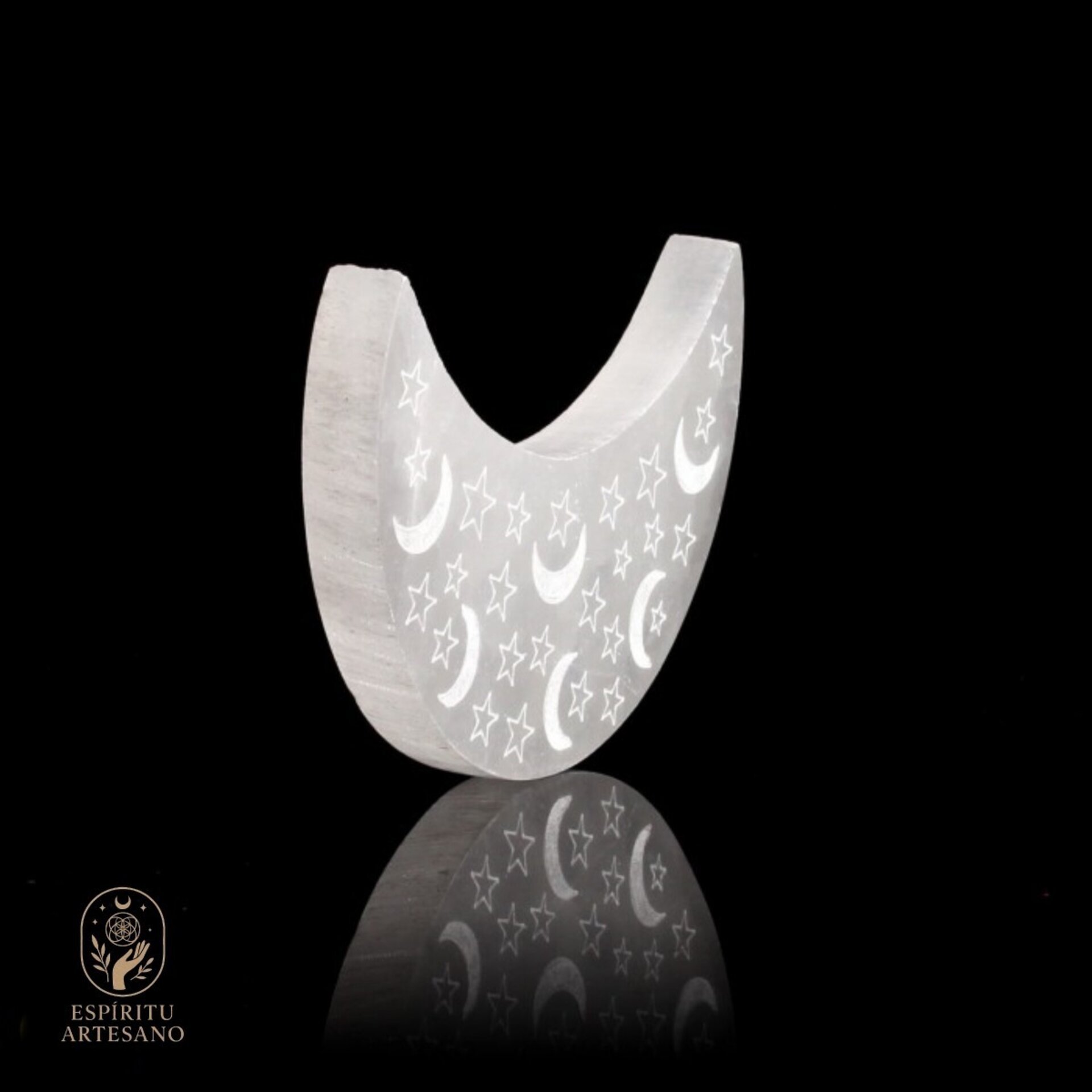 Placa de Selenita en Forma de Luna Creciente - 2
