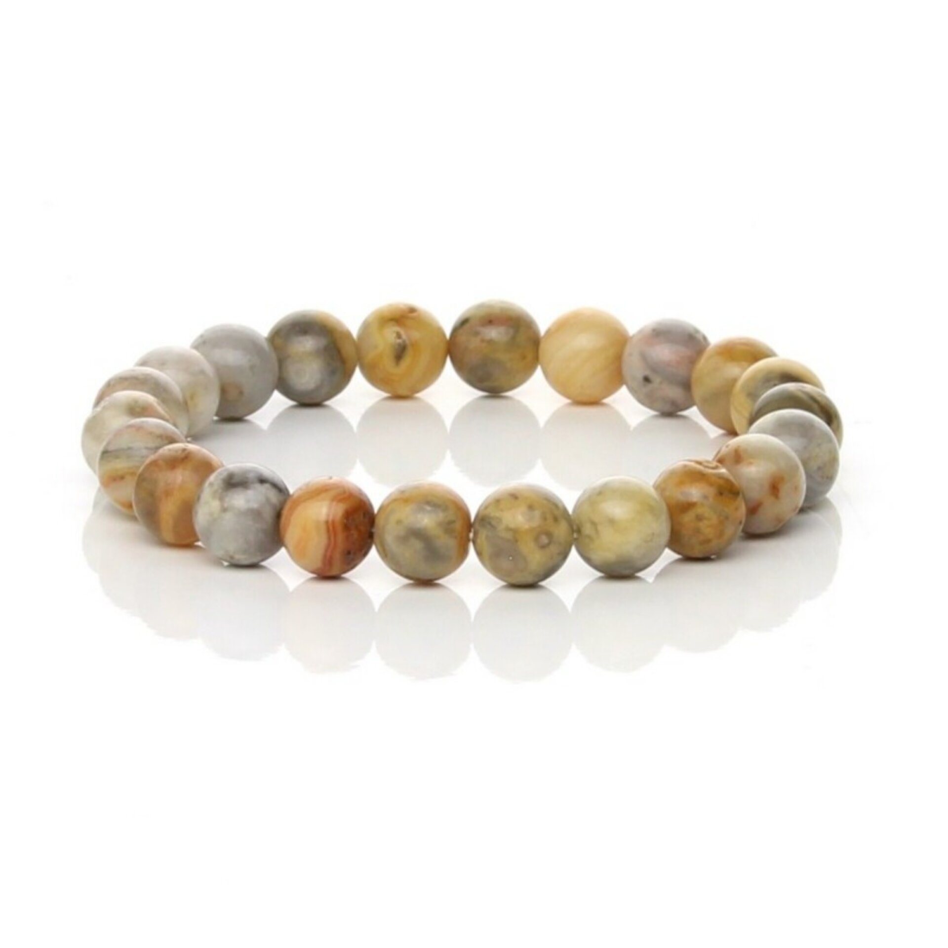 Pulsera de Ágata Crazy Lace Amarilla – Tonos Cálidos y Naturales - 3