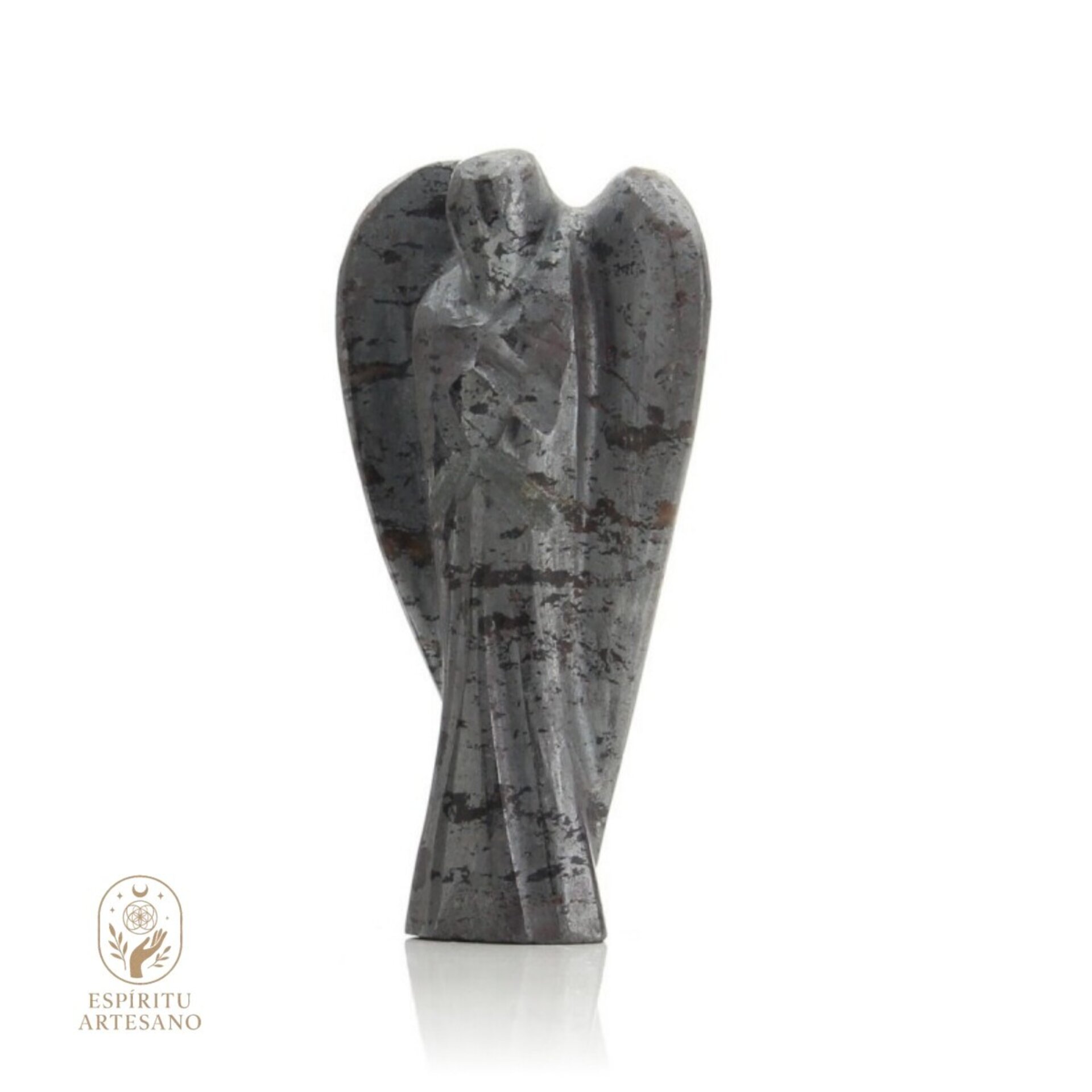 Ángel tallado en Hematite – Piedra Natural - 2