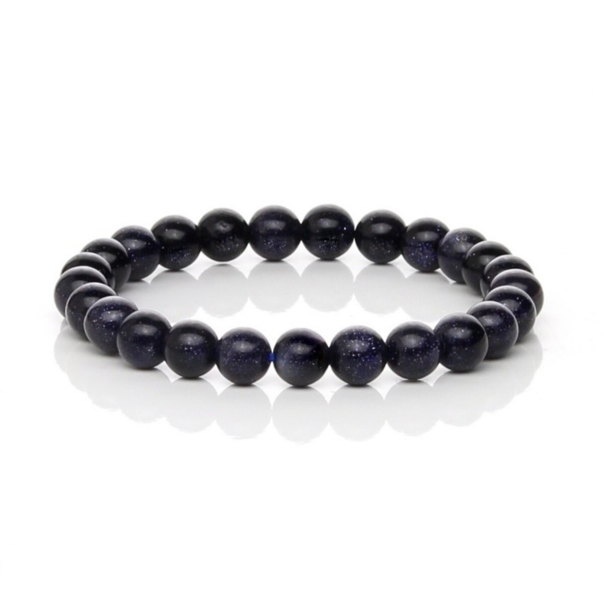 Pulsera elástica de Piedra Oro Azul - 3