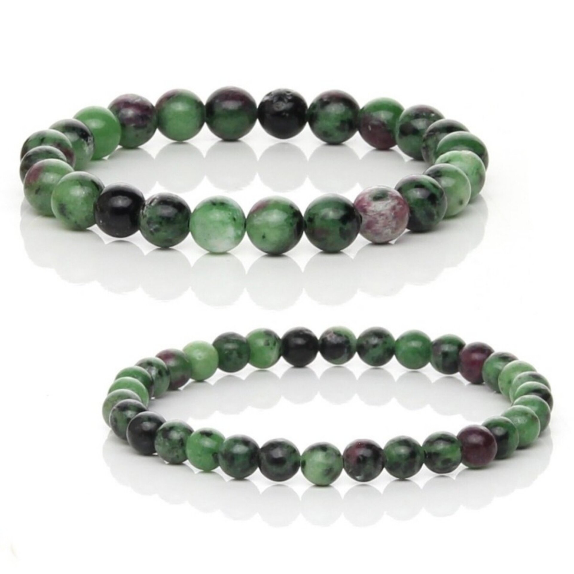 Pulsera de Zoisita con Rubí Natural – Fuerza y Vitalidad - 1
