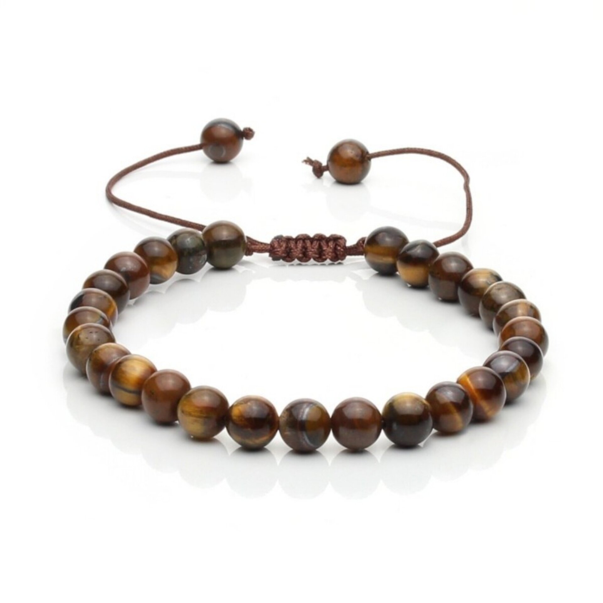 Pulsera ajustable de ojo de tigre natural – Protección y estilo en tu muñeca - 3