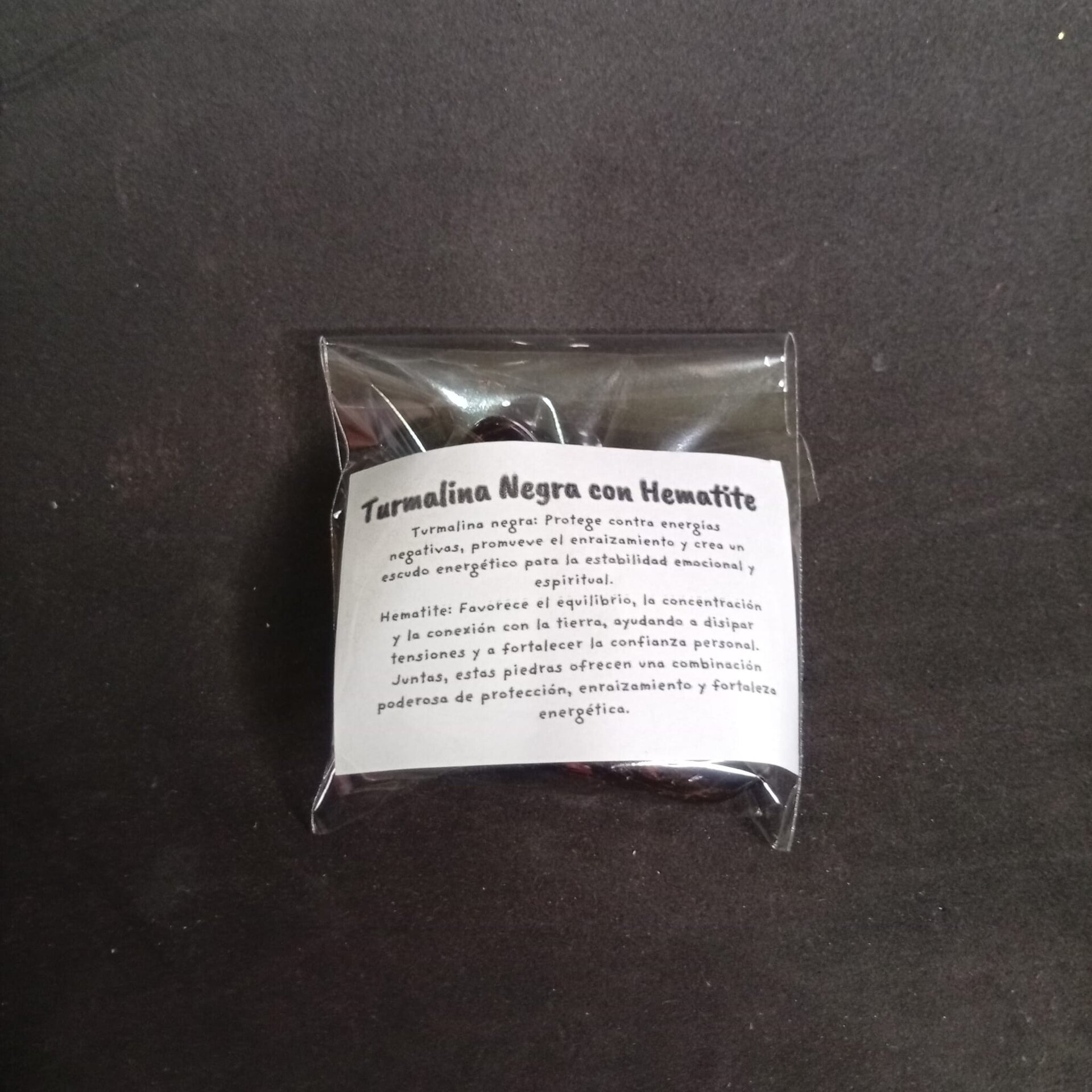 Turmalina Negra con Hematite Rodado Mediano - 2