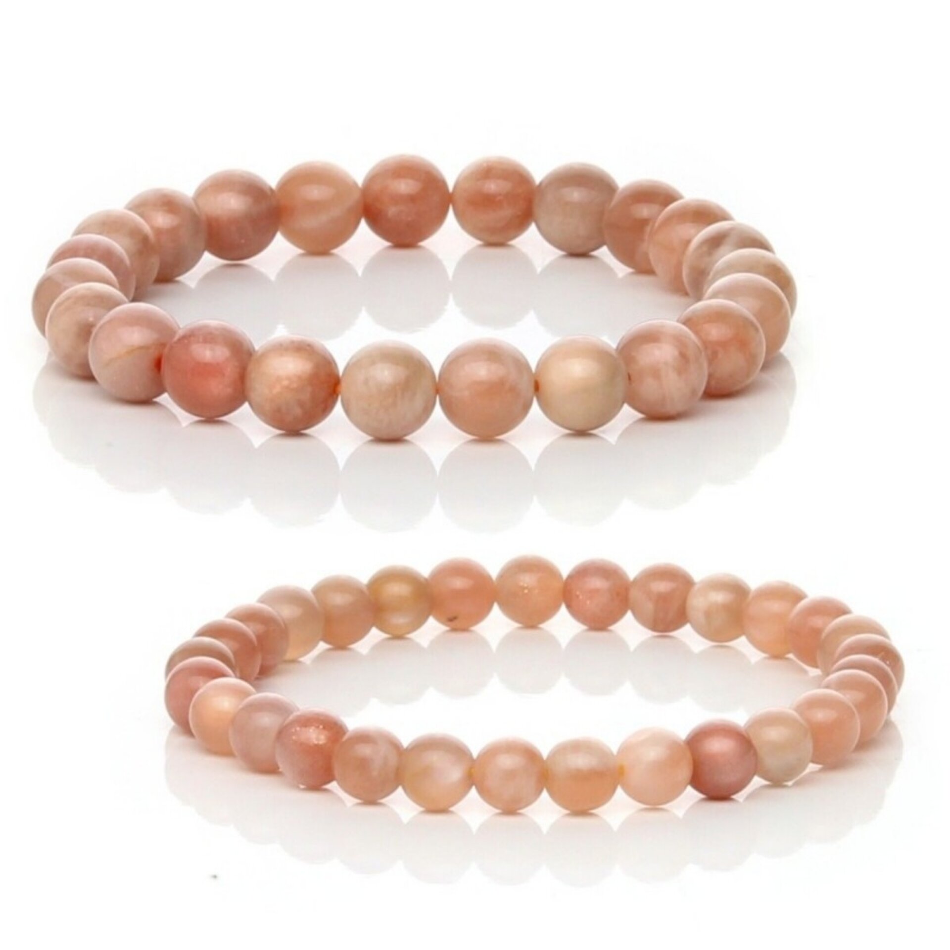 Pulsera de Piedra Sol Natural – Brillo Perlado y Energía Vital - 1