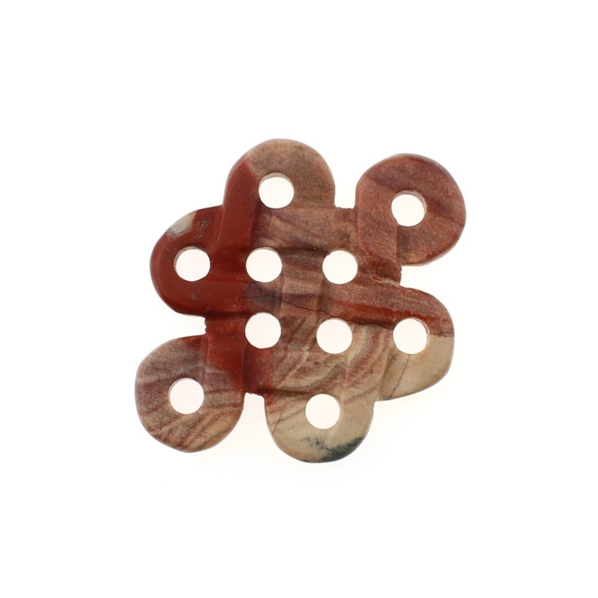 Colgante Nudo Infinito Tallado en Jaspe – Grande - 1