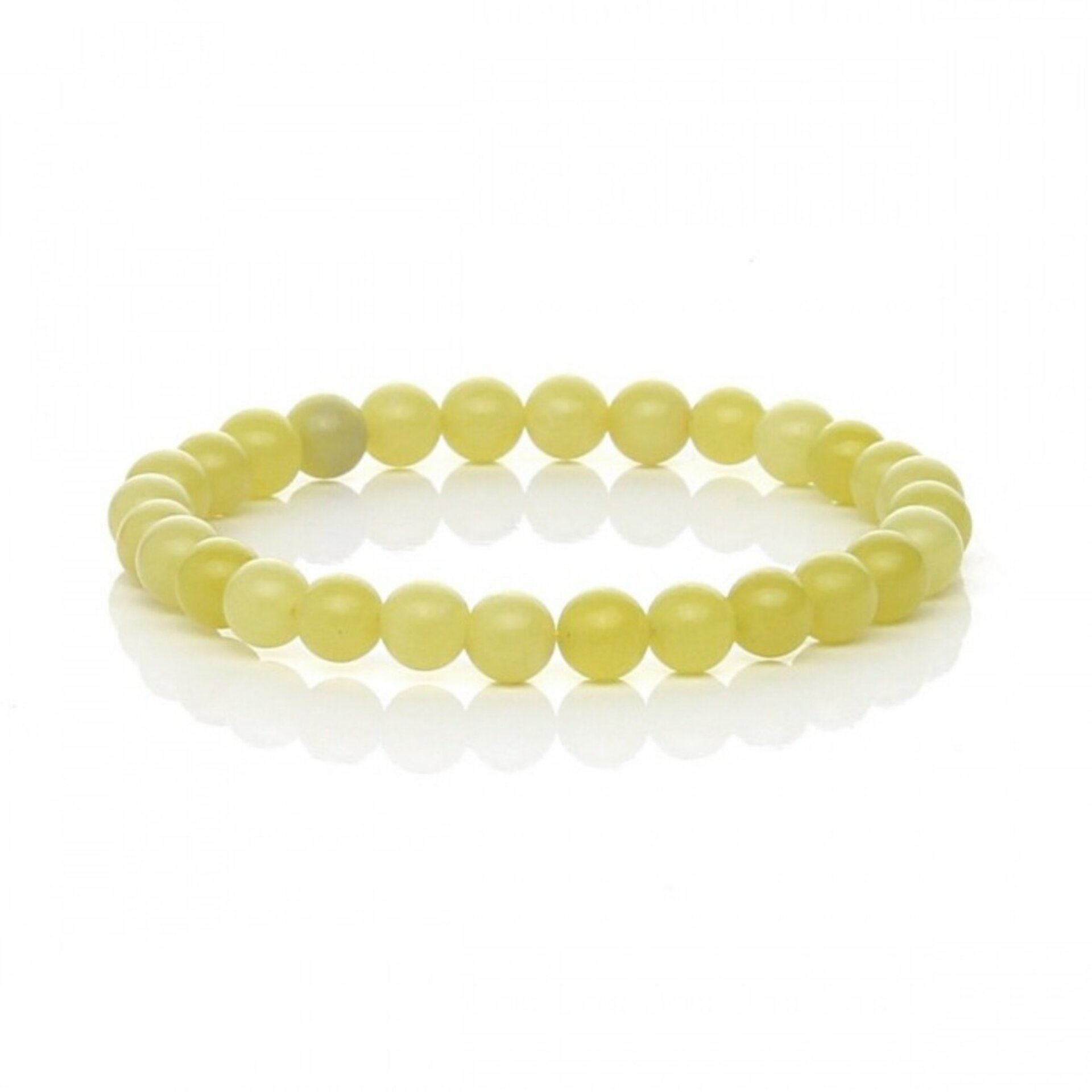Pulsera elástica de Jade Limón (Nefrita) - 2