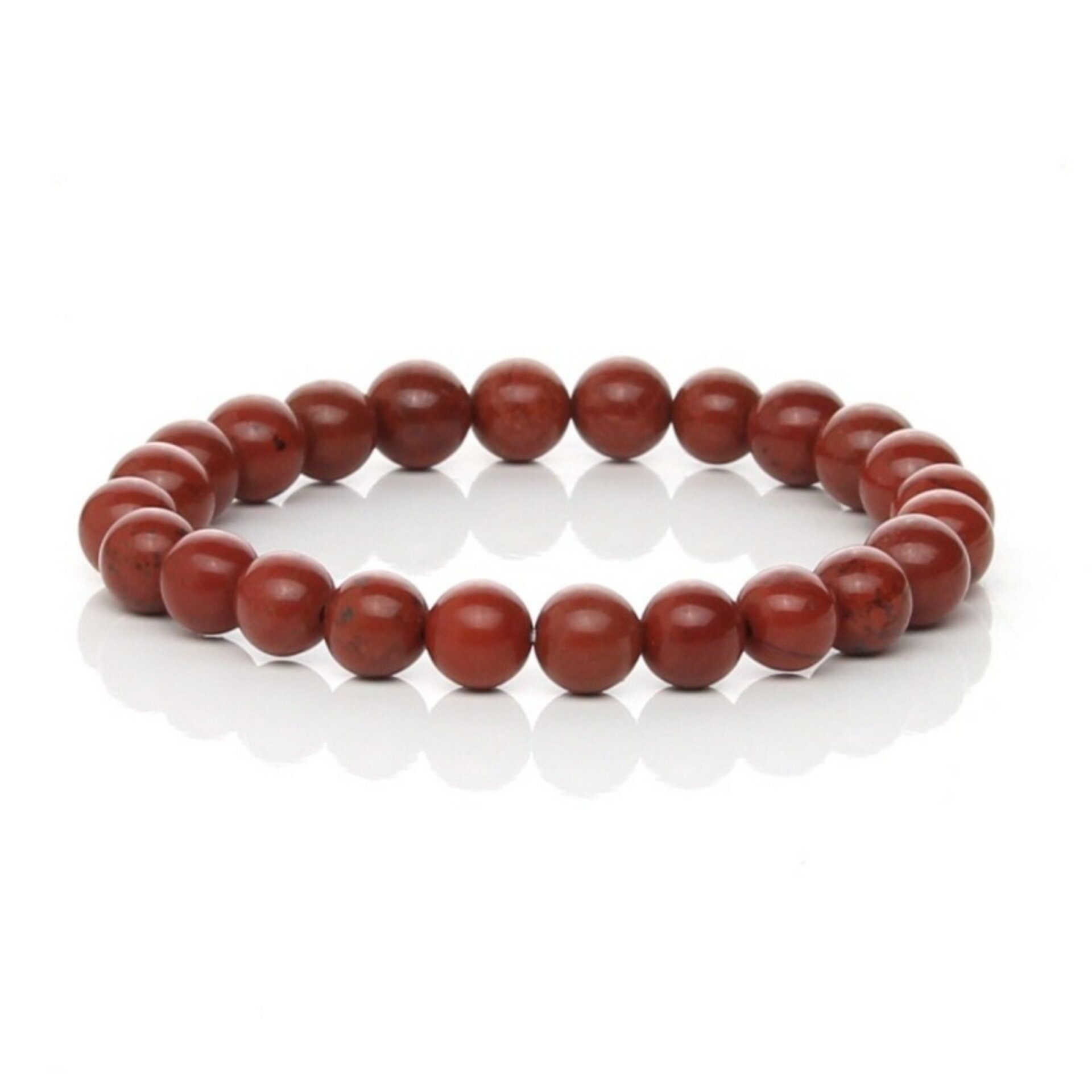 Pulsera de Jaspe Rojo Natural – Cuentas de 6 mm u 8 mm - 3