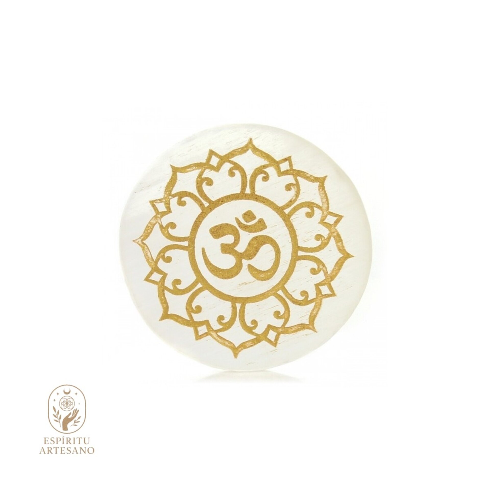Disco de Selenita – OM Mandala - 3