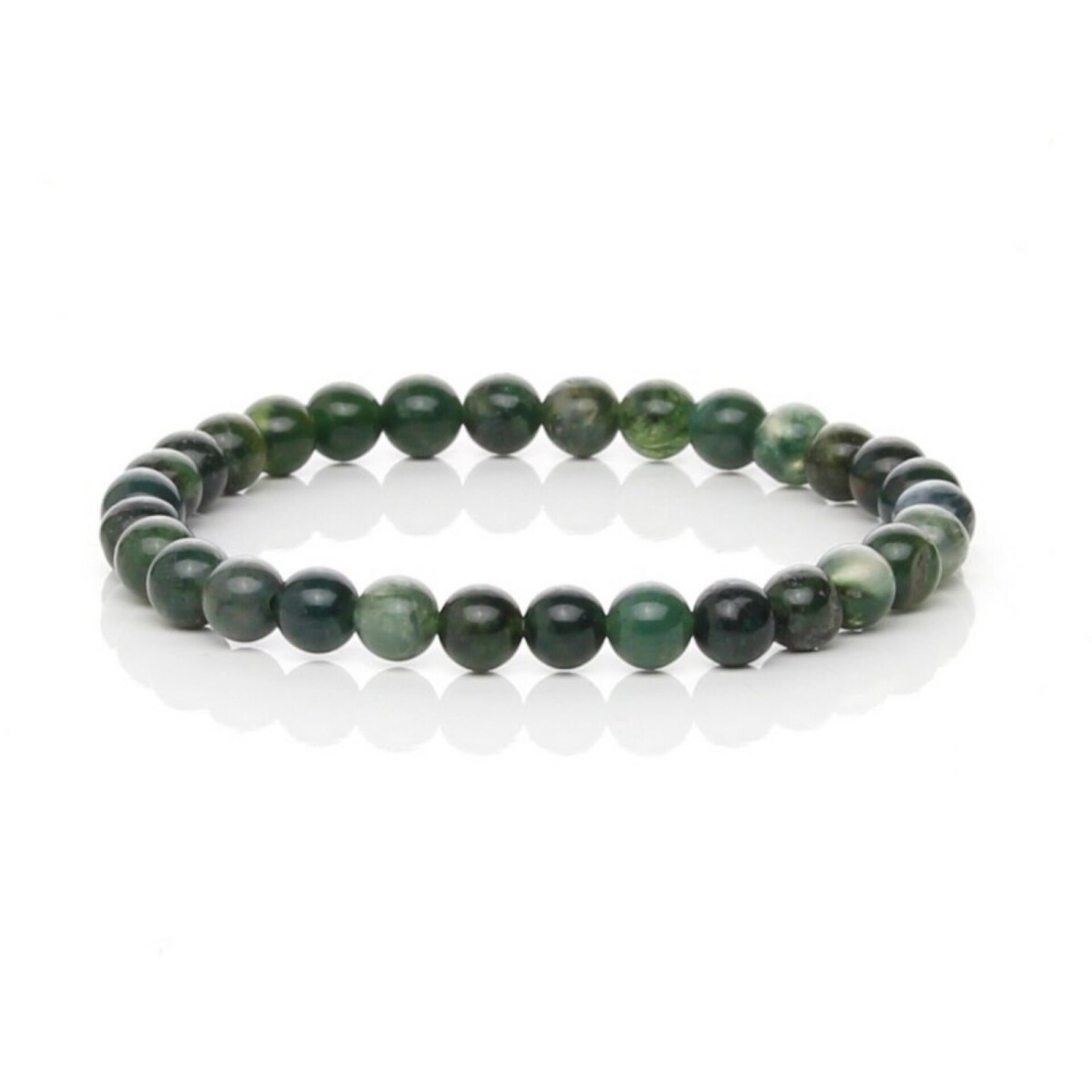 Pulsera de Ágata Musgosa Verde – Conexión Natural - 2