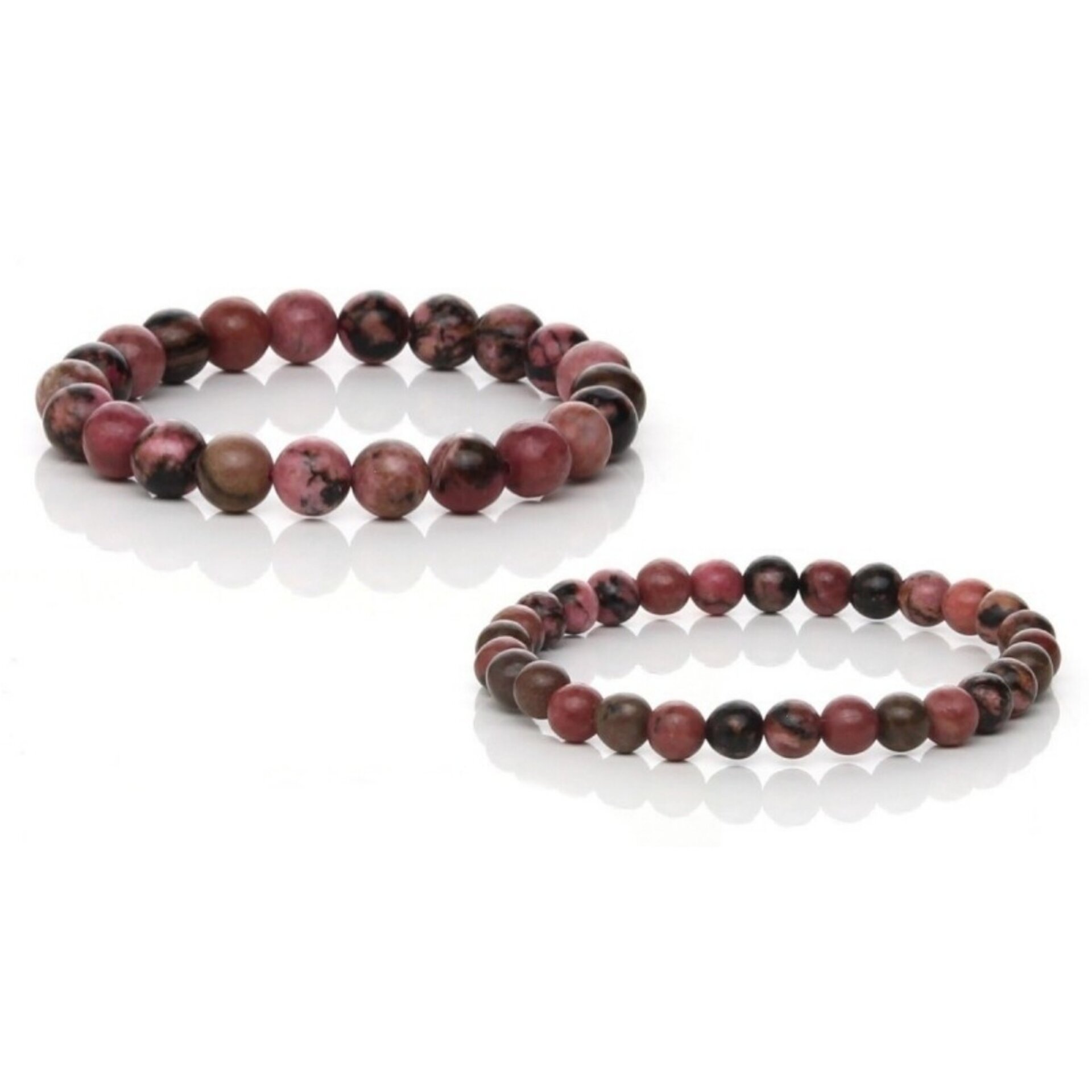 Pulsera elástica de rodonita clásica - 1