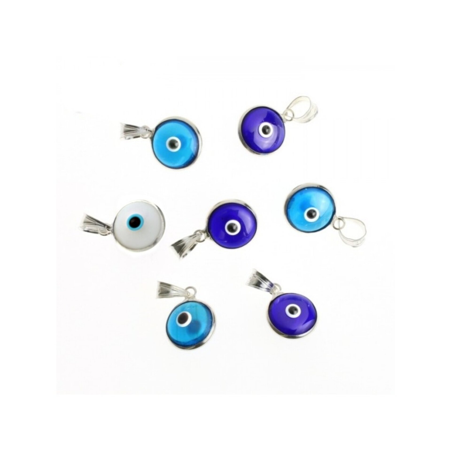 Colgante Ojo Turco – Plata y Vidrio - 1