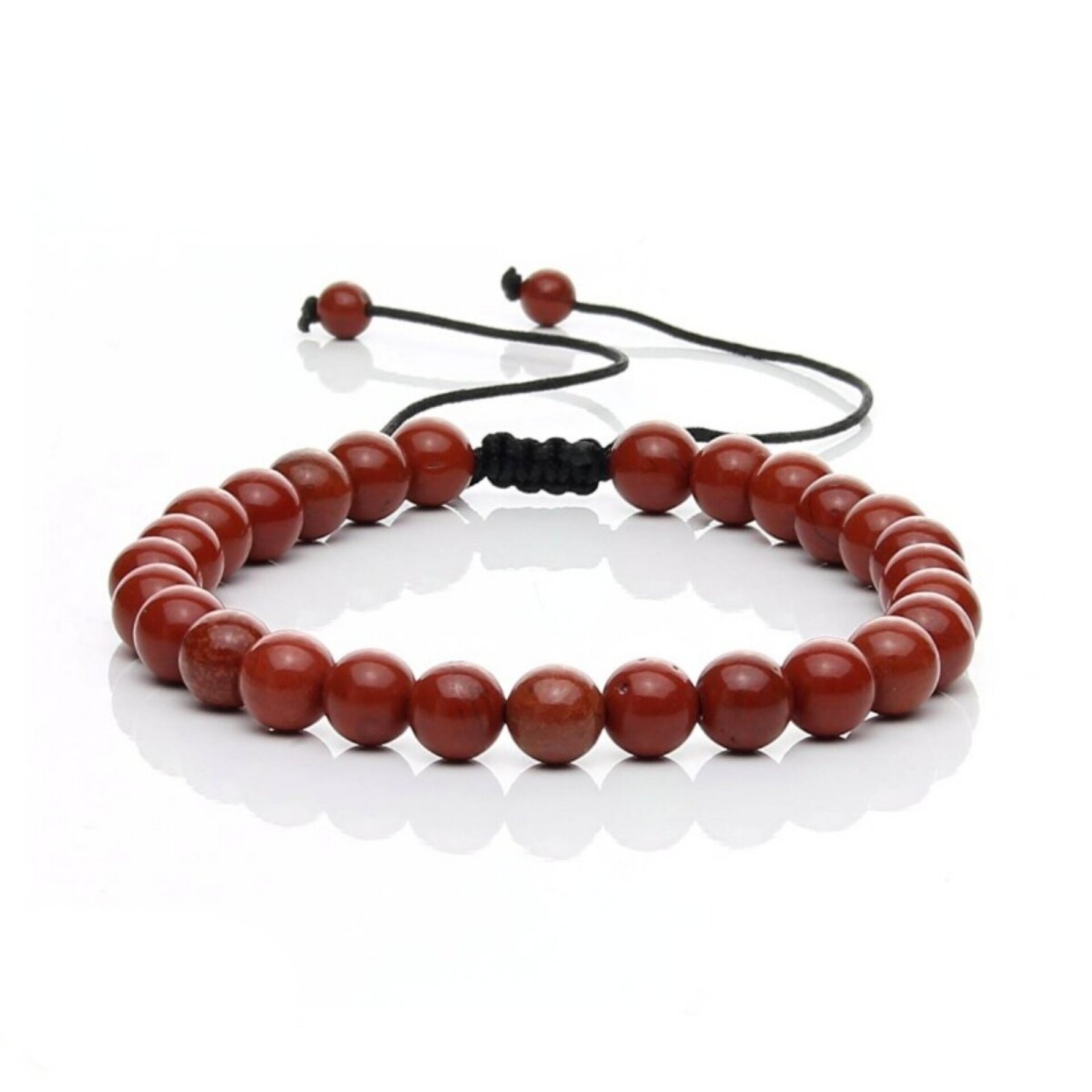 Pulsera de Jaspe Rojo Natural Ajustable - 2
