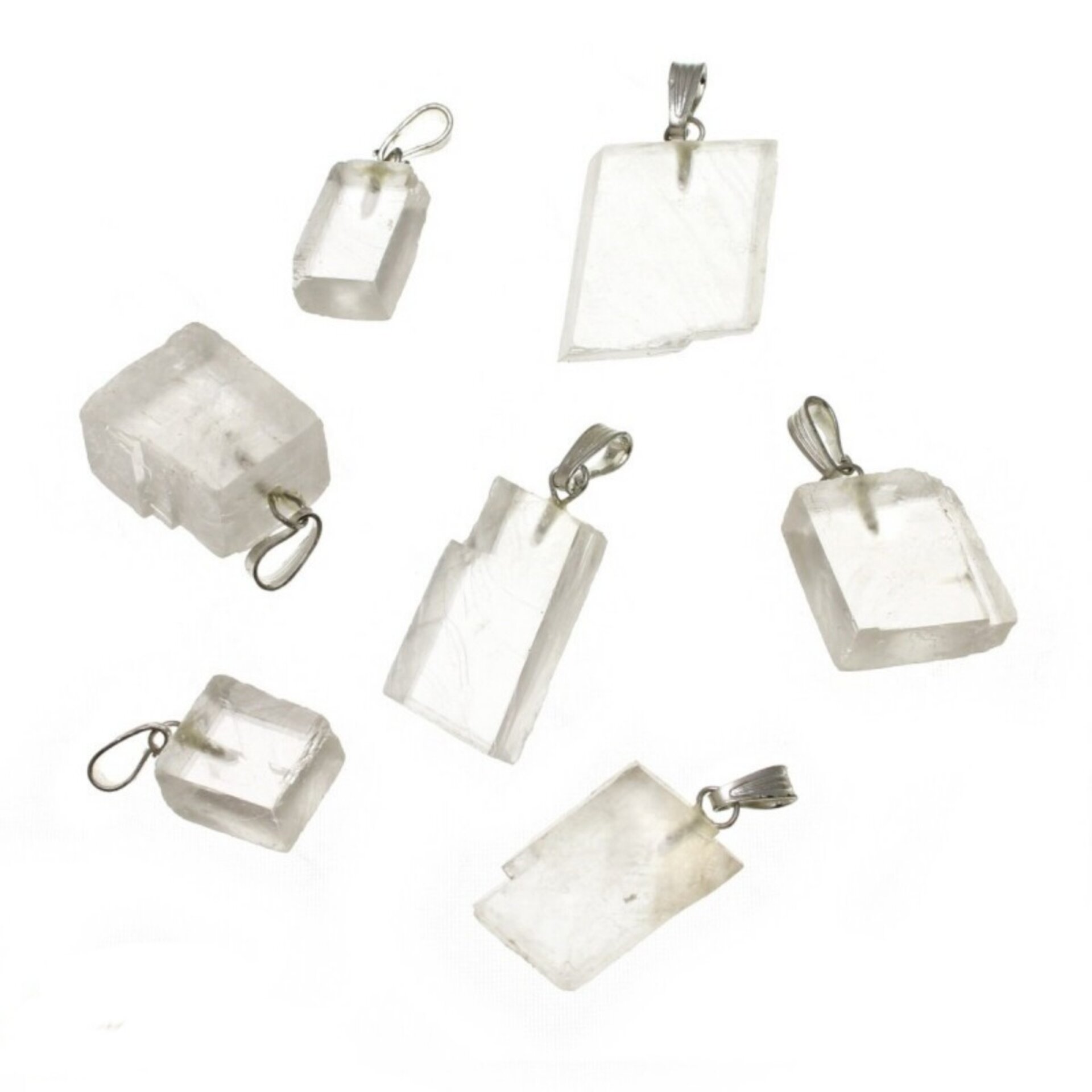 Colgante de Cristal de Calcita Óptica en Bruto - 1