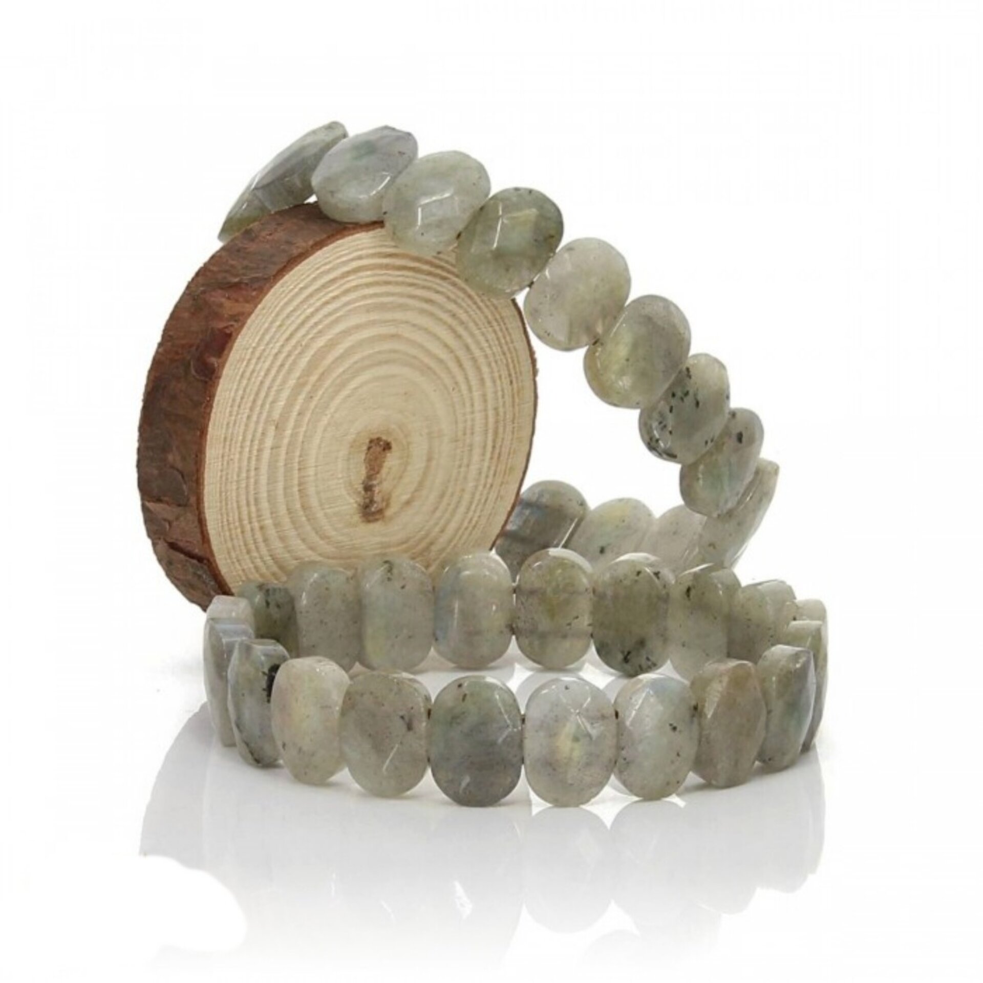 Pulsera de Labradorita – Cuentas Ovales Facetadas - 2