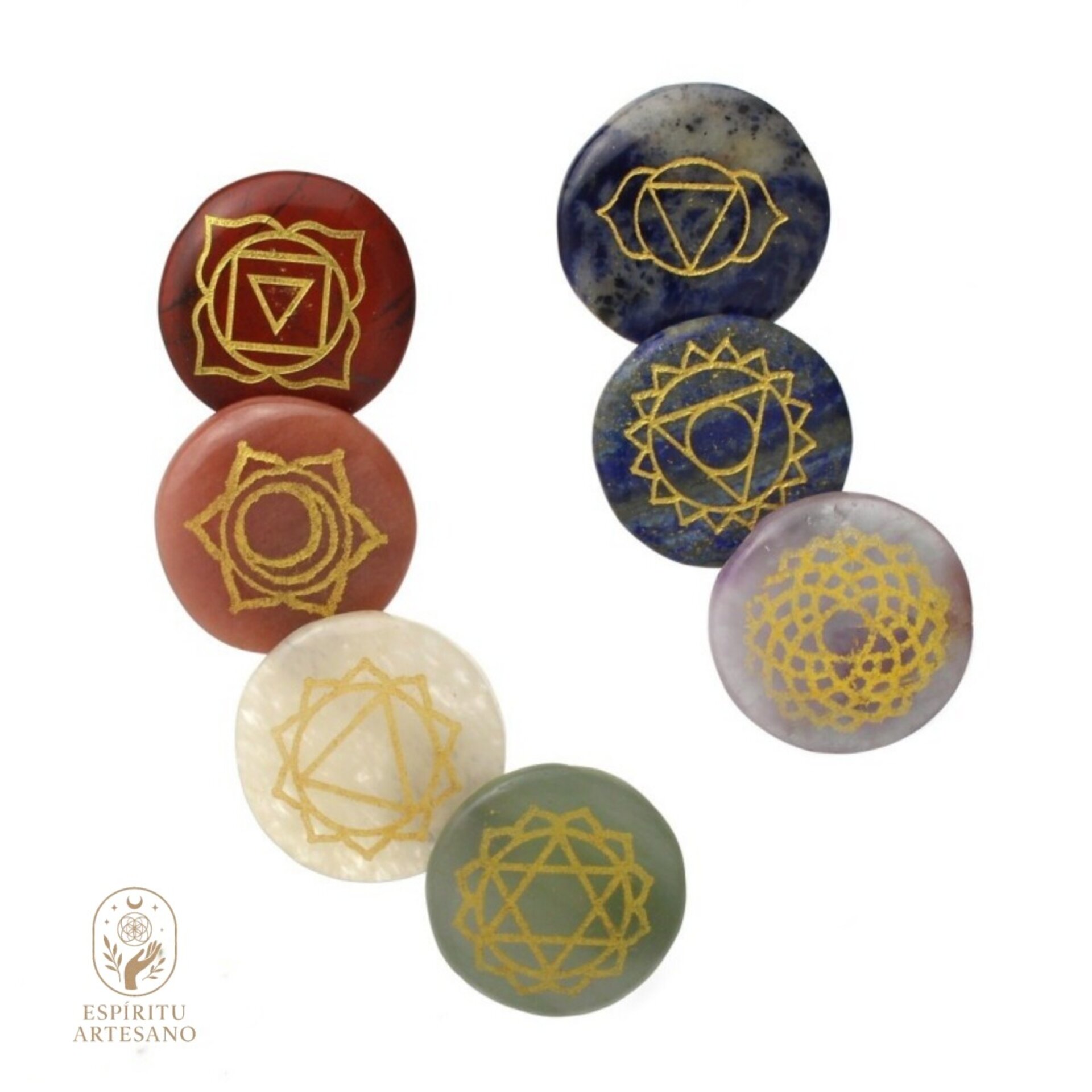 Kit de 7 Piedras Redondas para el Equilibrio de los Chakras - 2
