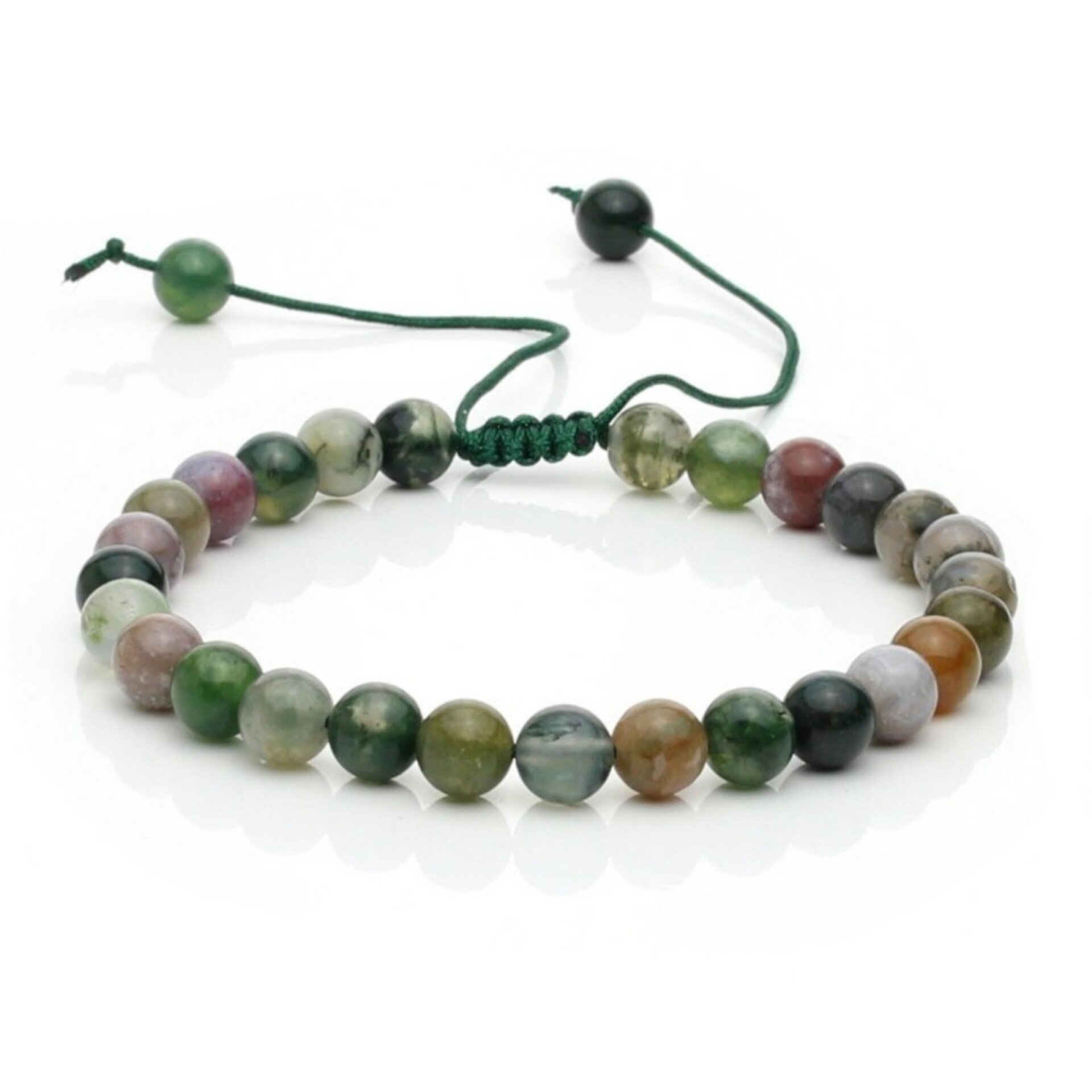 Pulsera de ágata india – Natural, ajustable y llena de color - 2