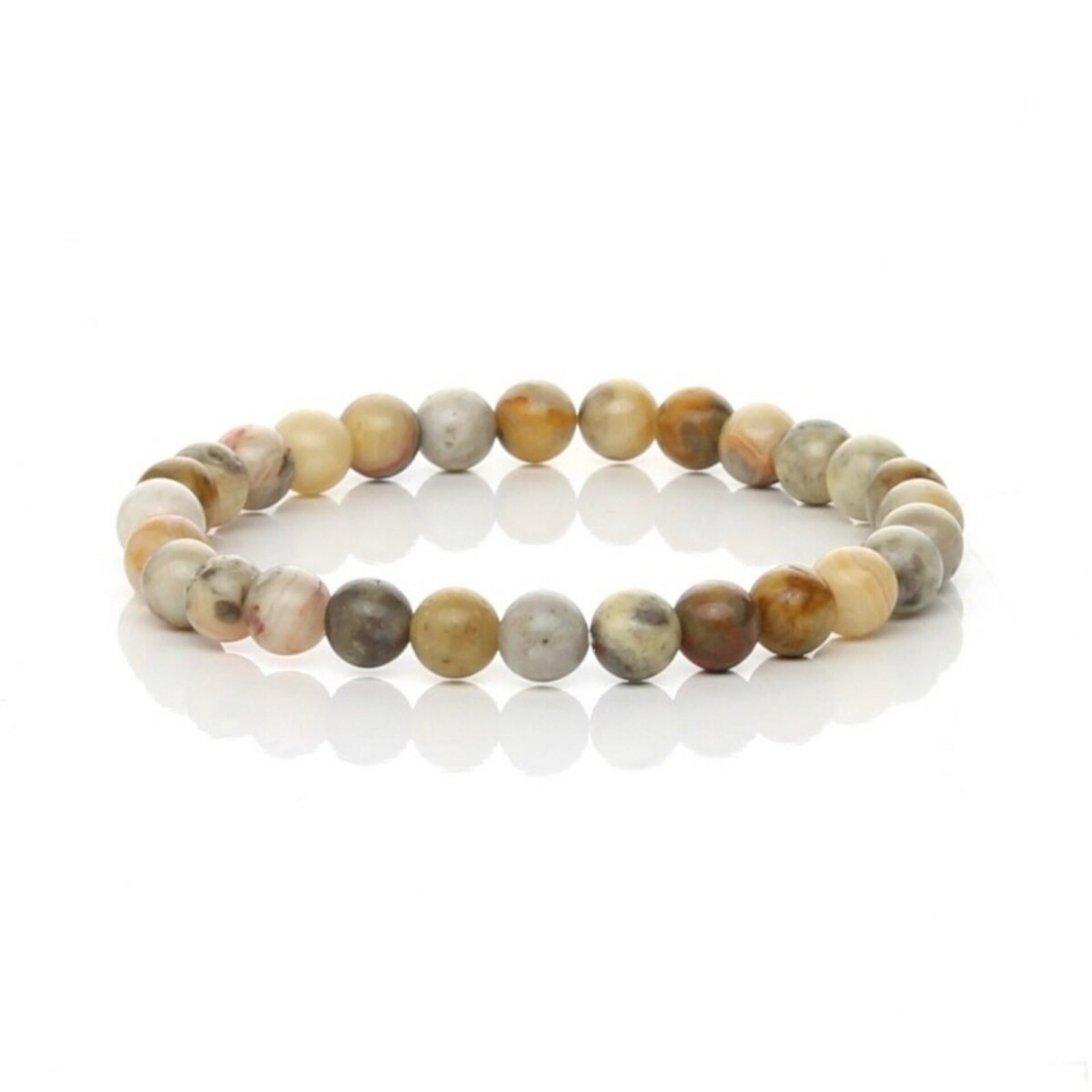 Pulsera de Ágata Crazy Lace Amarilla – Tonos Cálidos y Naturales - 2