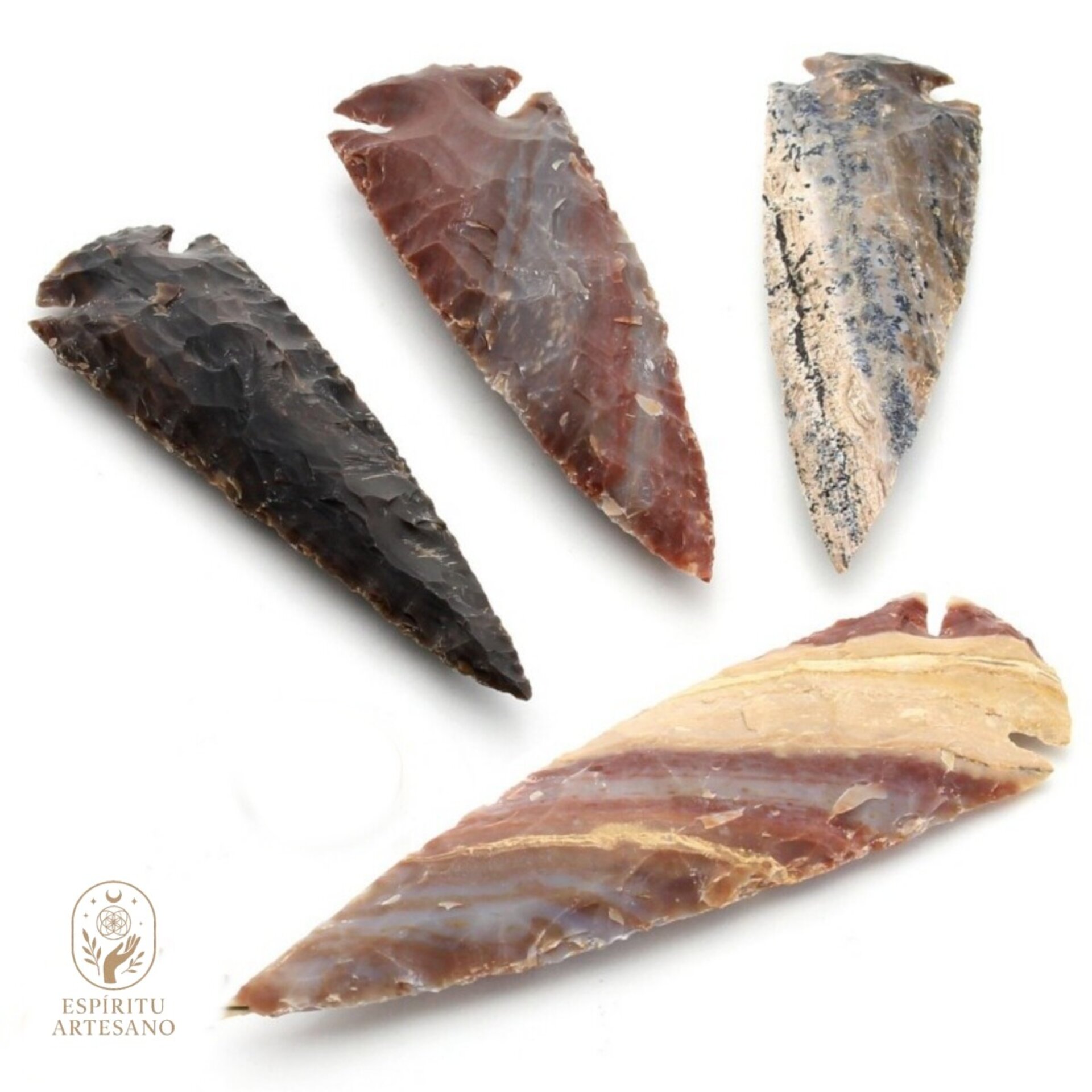 Punta Grande de Flecha de Sílex Artesanal Réplica Prehistórica - 1