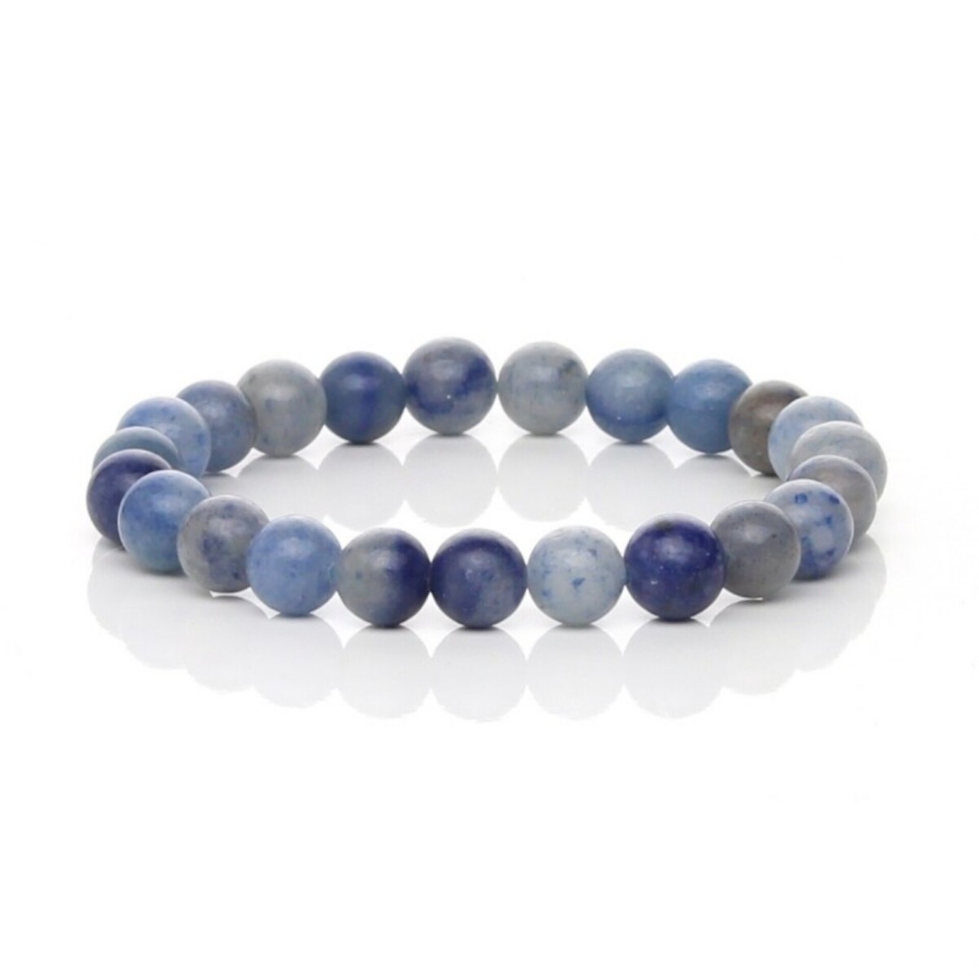 Pulsera de Cuarzo Azul Natural con Dumortierita – Comunicación y Equilibrio - 2