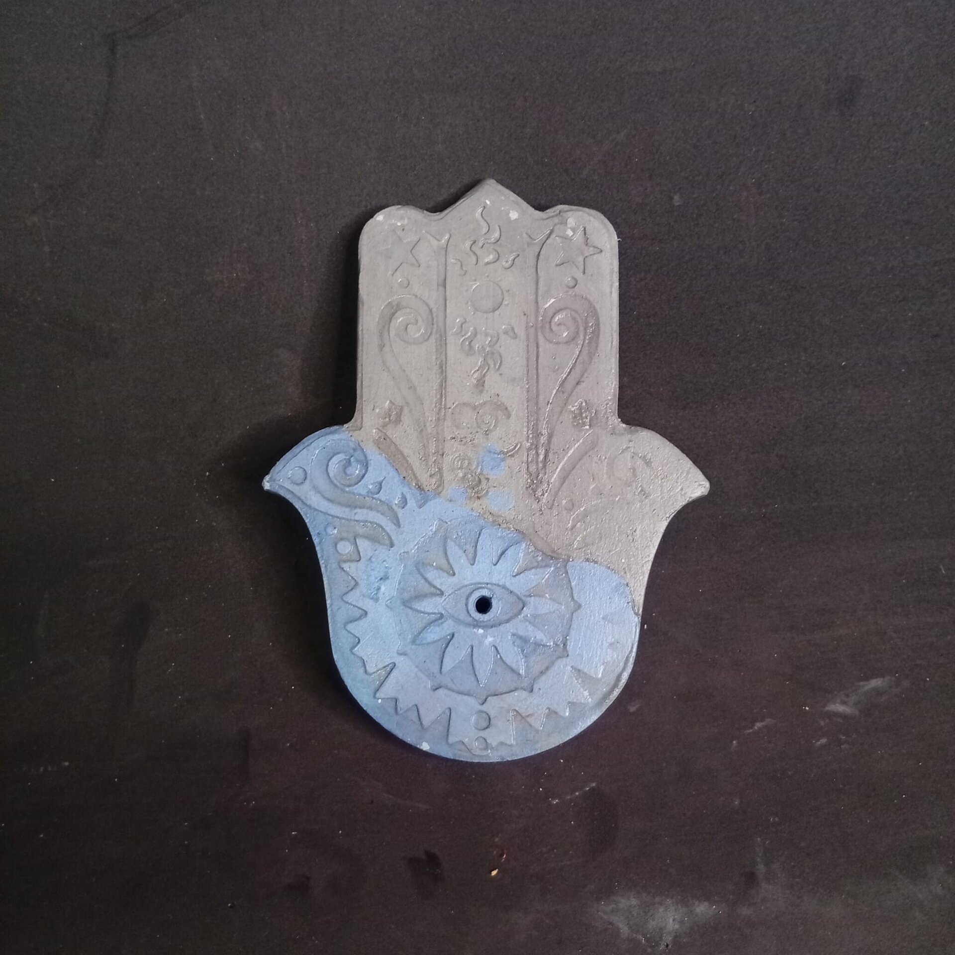 Porta Incienso Varillas Mano de Fátima Artesanal - 3