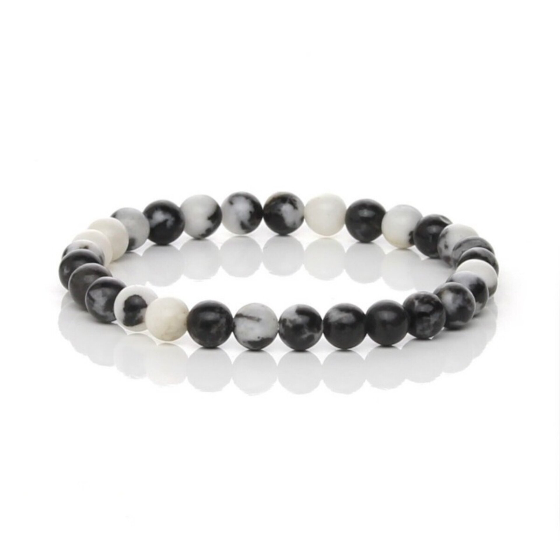 Pulsera de Jaspe Cebra – Equilibrio y Energía Bicolor - 2