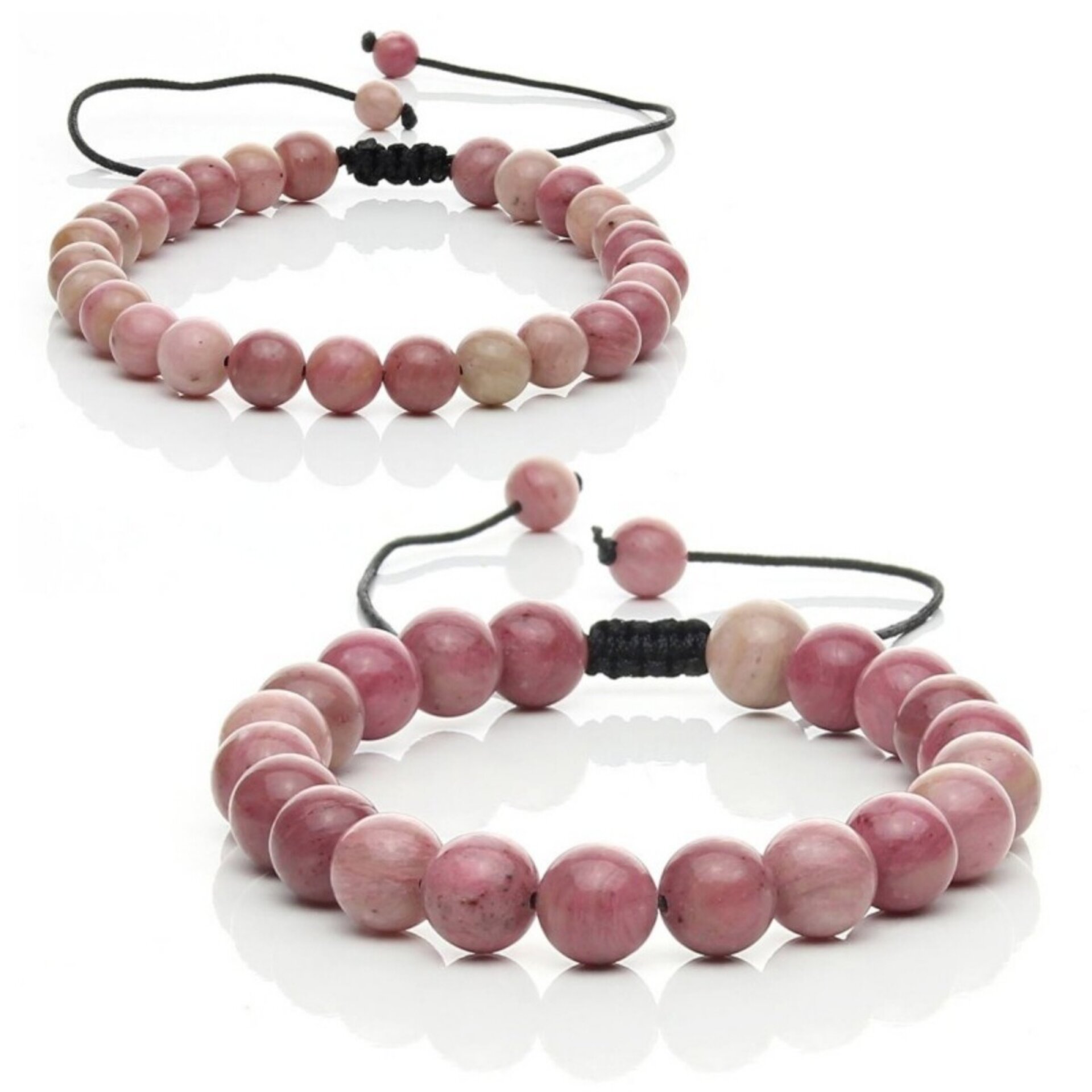 Pulsera Ajustable de Rodonita – Elegancia Natural y Equilibrio Interior - 1