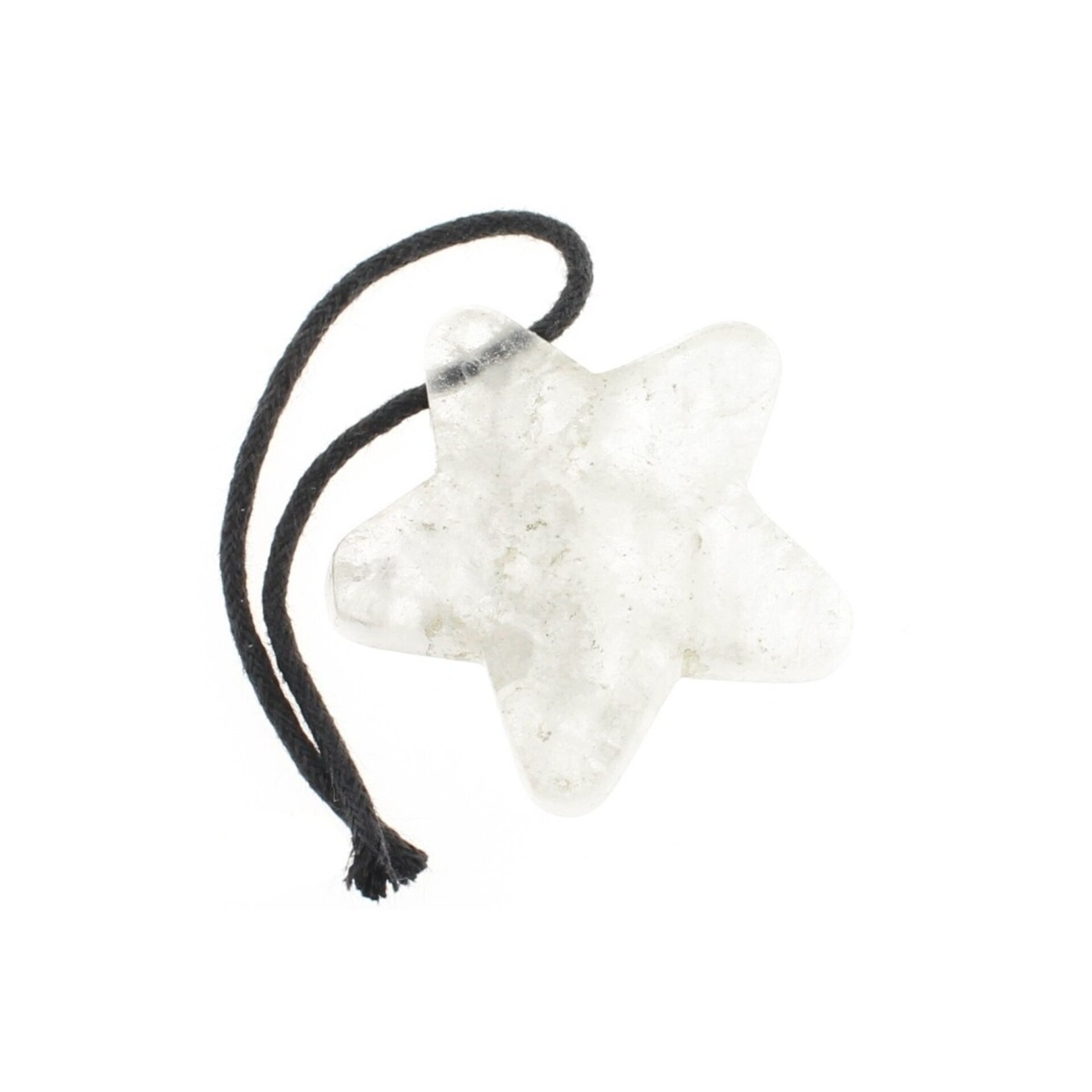 Colgante Estrella de Cuarzo Cristal – Sin Metal - 1