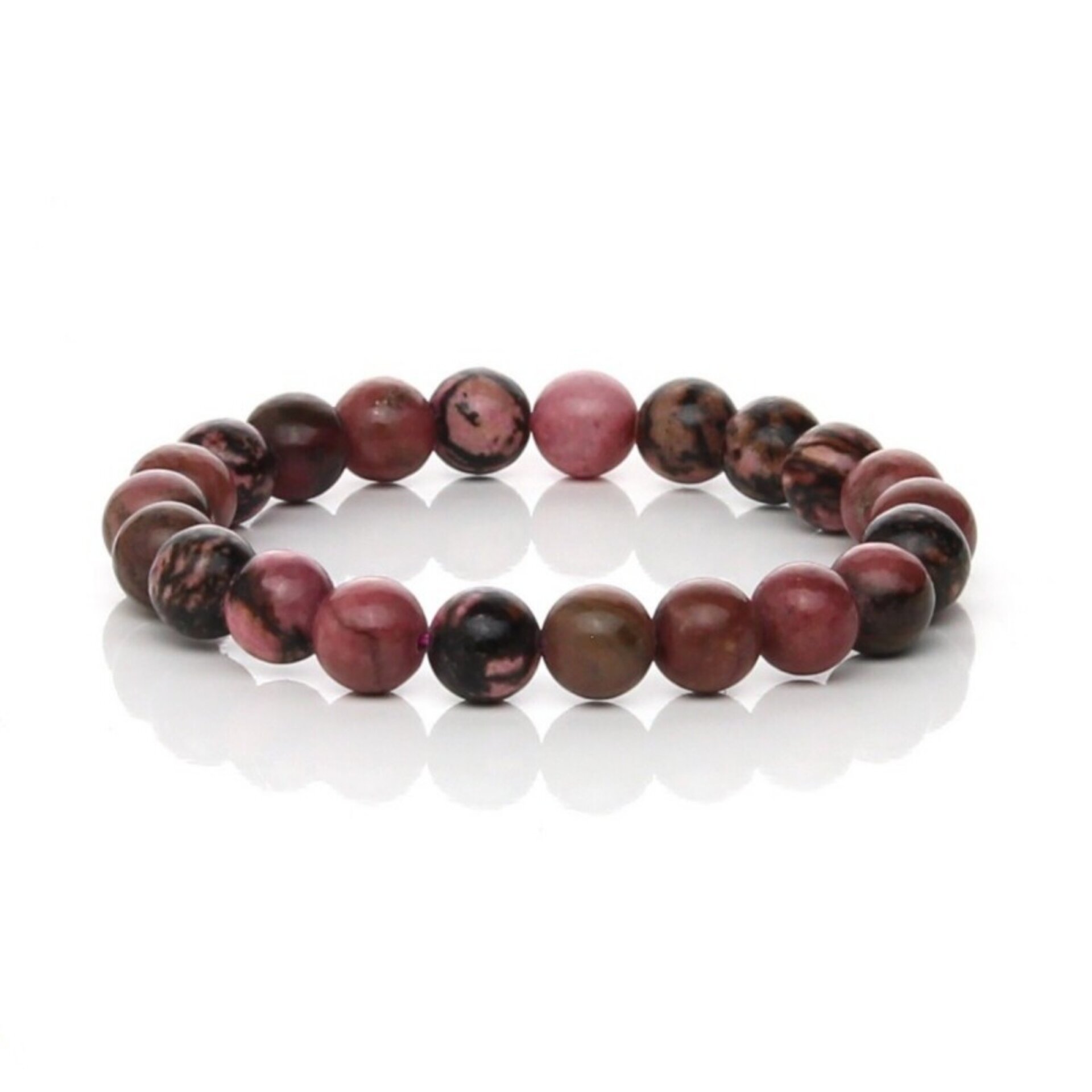 Pulsera elástica de rodonita clásica - 3