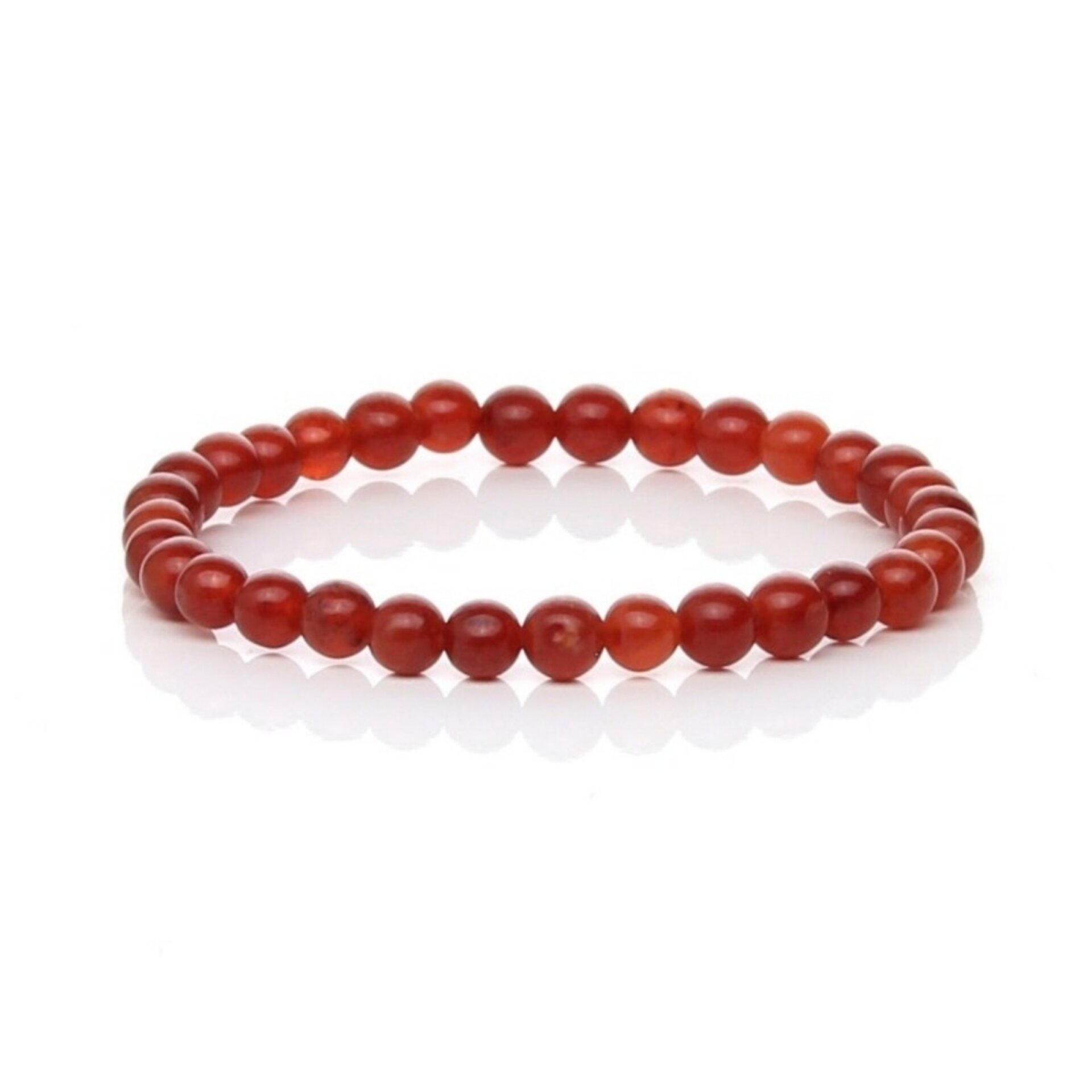 Pulsera de Cornalina Natural – Calcedonia Rojiza Translúcida - 2