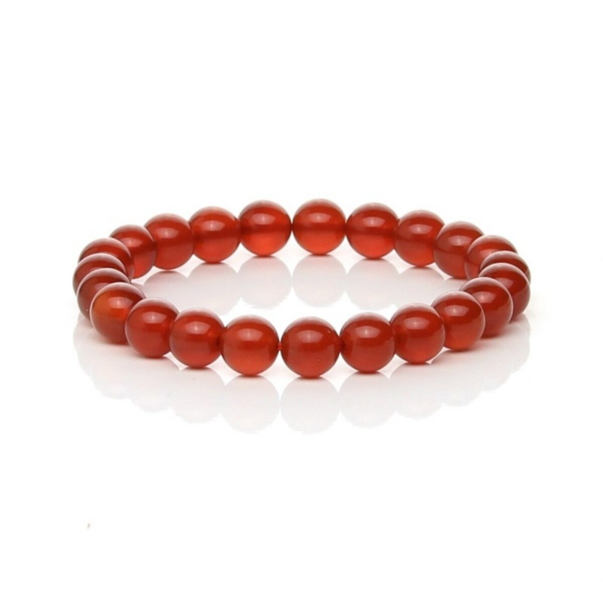 Pulsera de Cornalina Natural – Calcedonia Rojiza Translúcida - 3