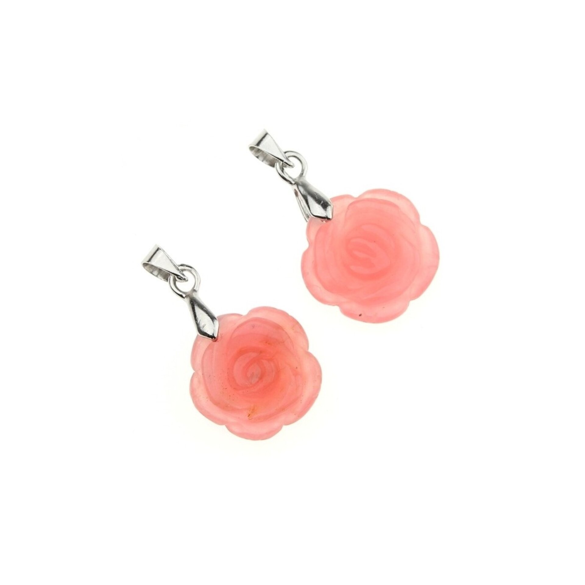 Colgante Rosa en Jade Rosa – Pequeño - 1