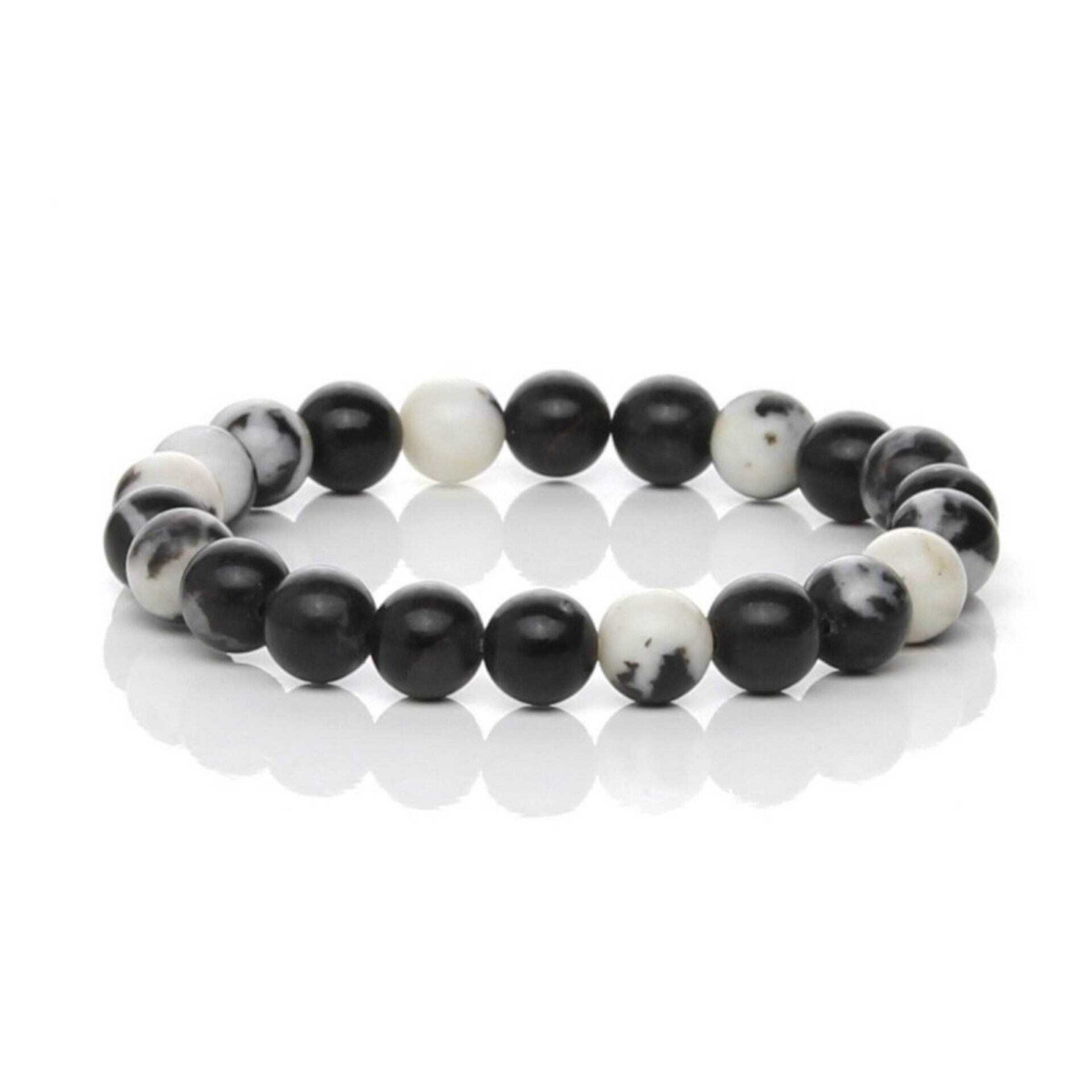 Pulsera de Jaspe Cebra – Equilibrio y Energía Bicolor - 3