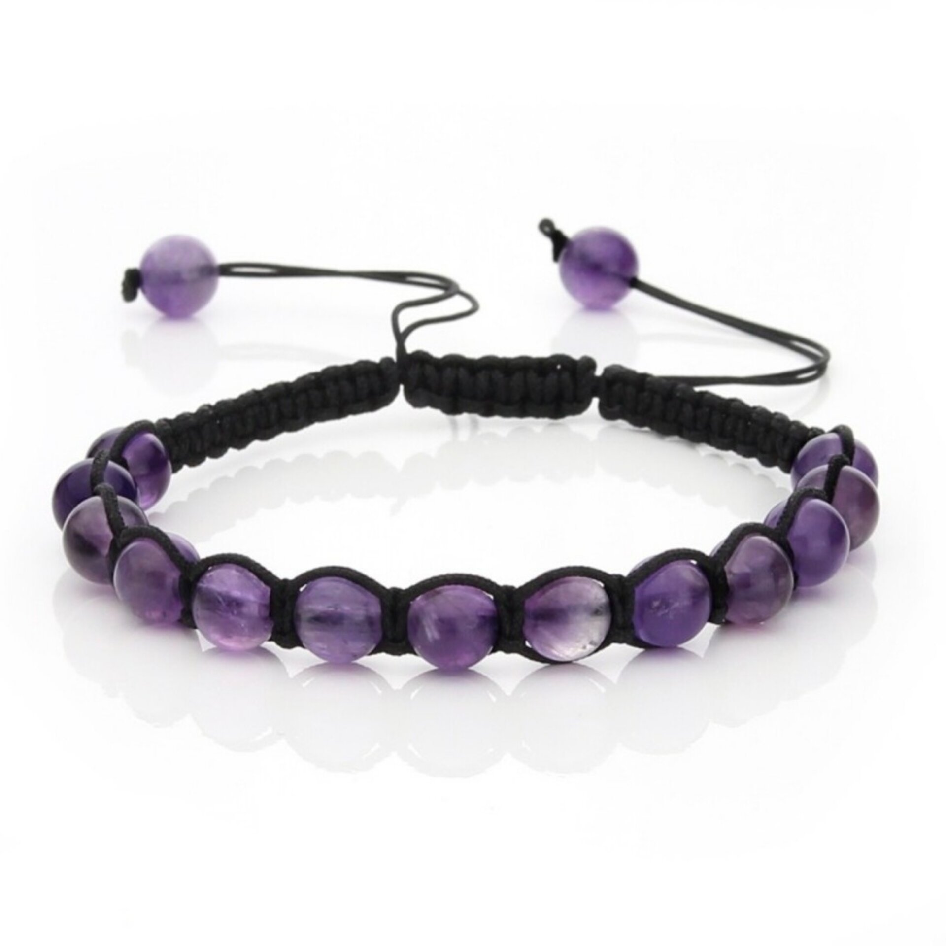 Pulsera Ajustable de Amatista – Artesanal y llena de energía - 2
