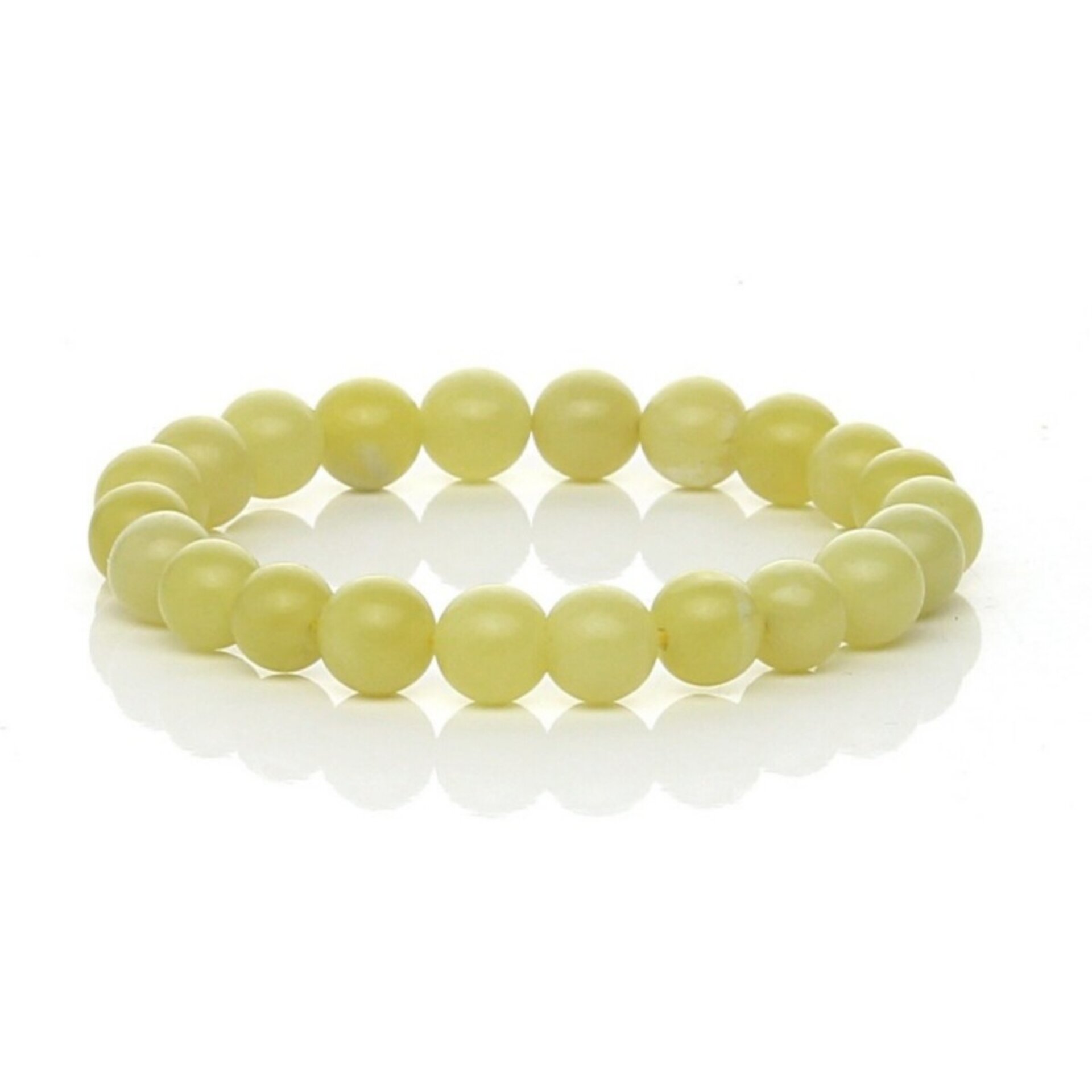 Pulsera elástica de Jade Limón (Nefrita) - 3